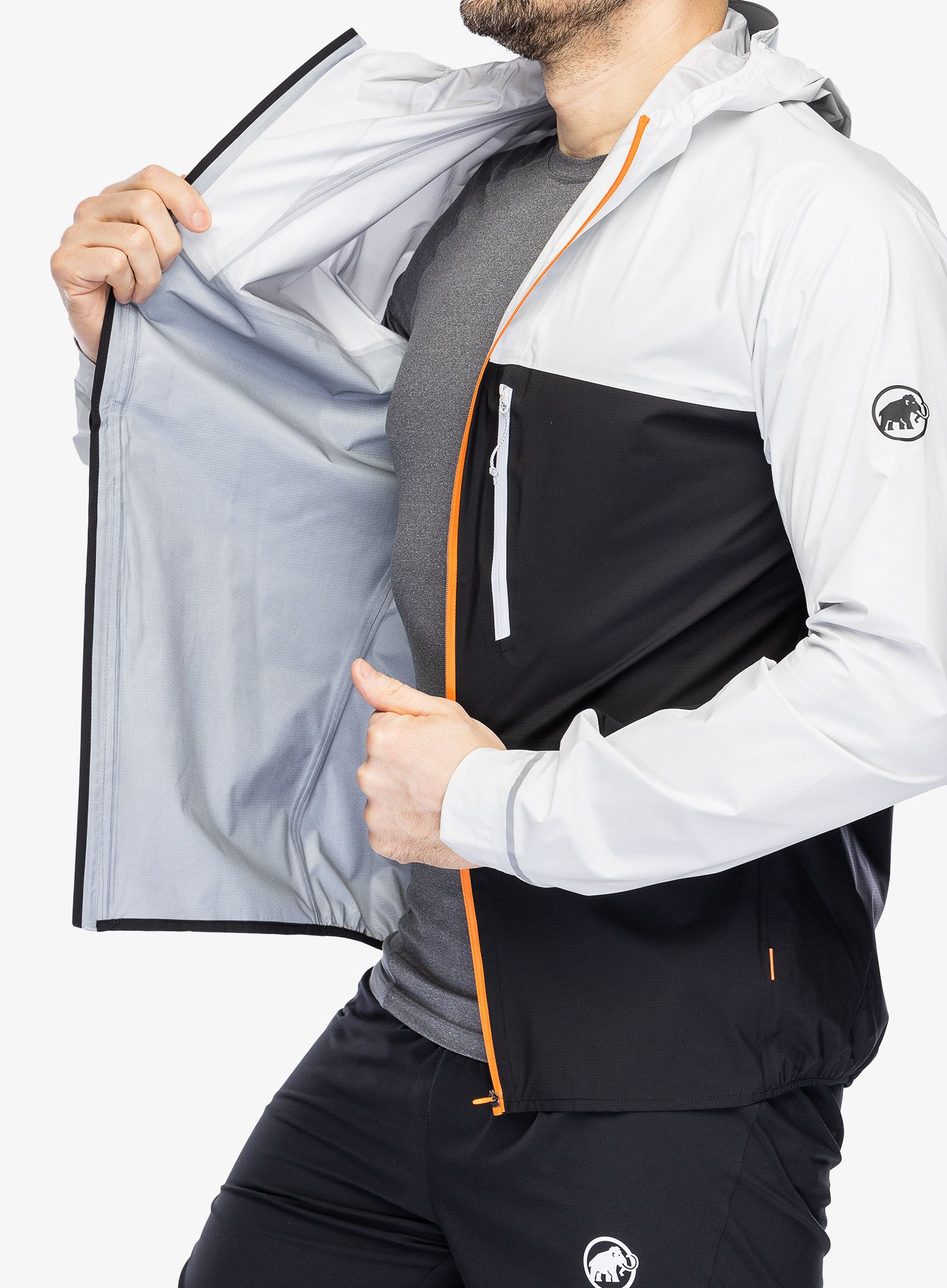 Jakna za tek Mammut Aenergy TR HS Hooded Jacket - black/white