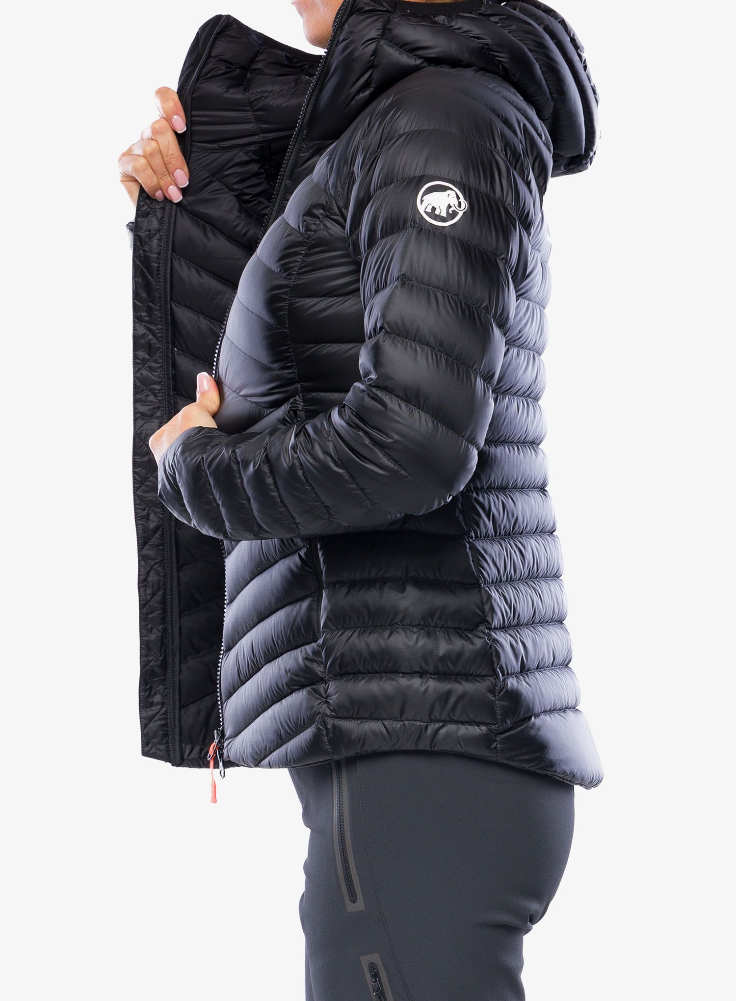 Ženska puhovka Mammut Broad Peak IN Hooded Jacket - black