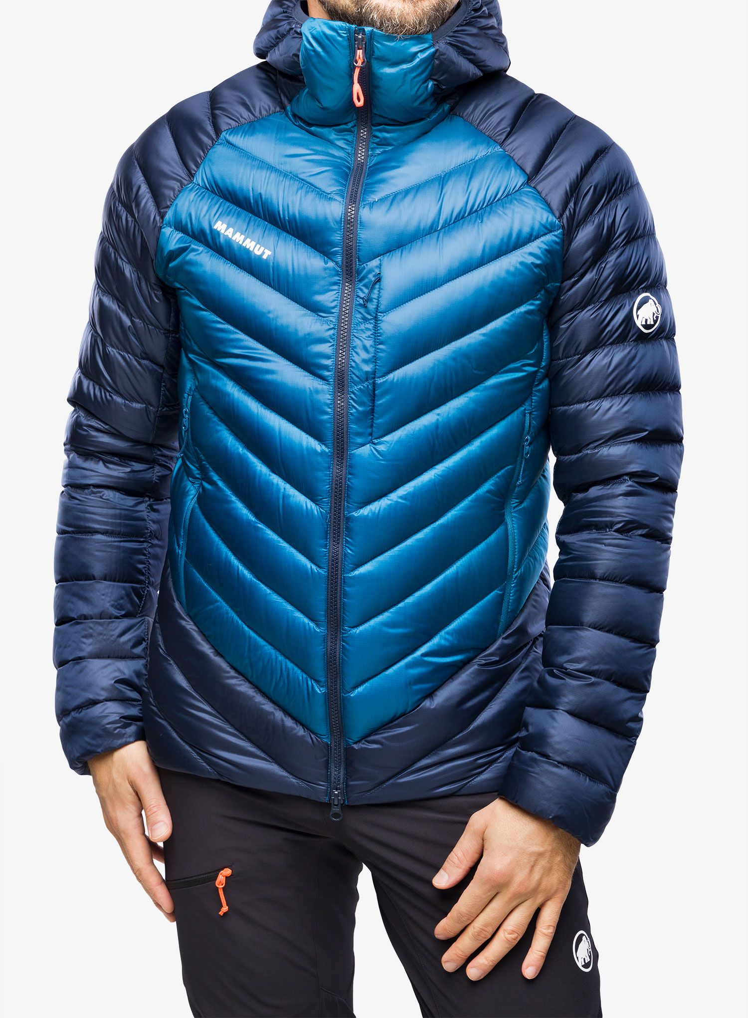 Puhovka Mammut Broad Peak IN Hooded Jacket - deep ice/marine