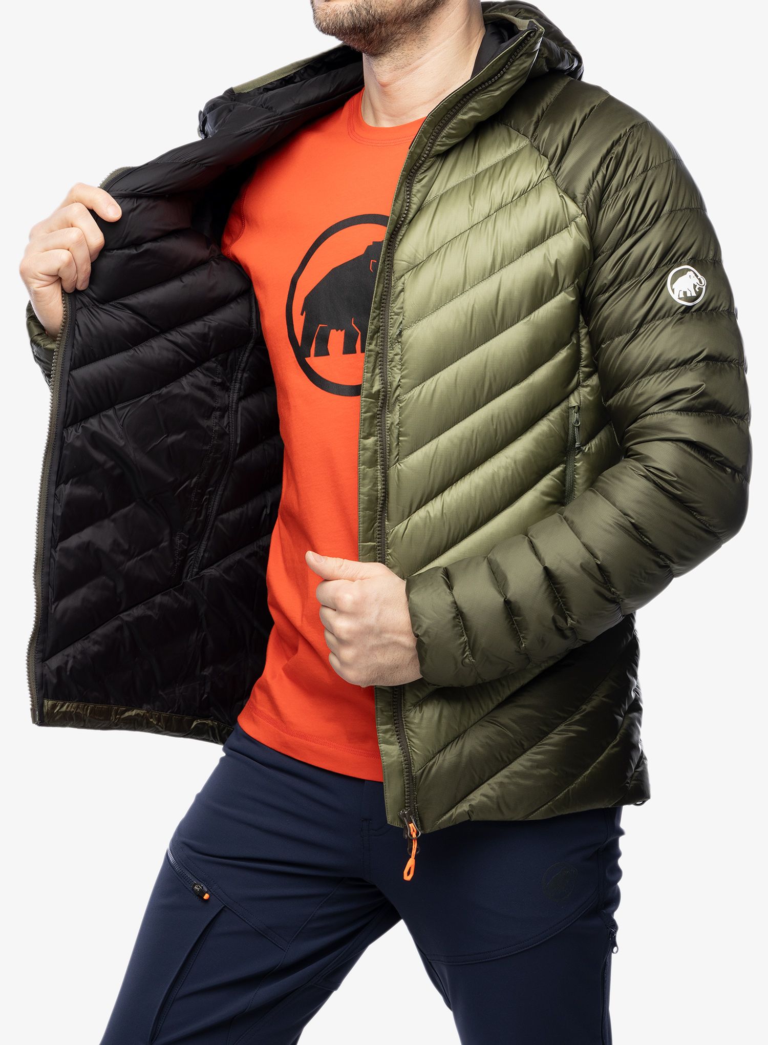 Puhovka Mammut Broad Peak IN Hooded Jacket - marsh/dark marsh