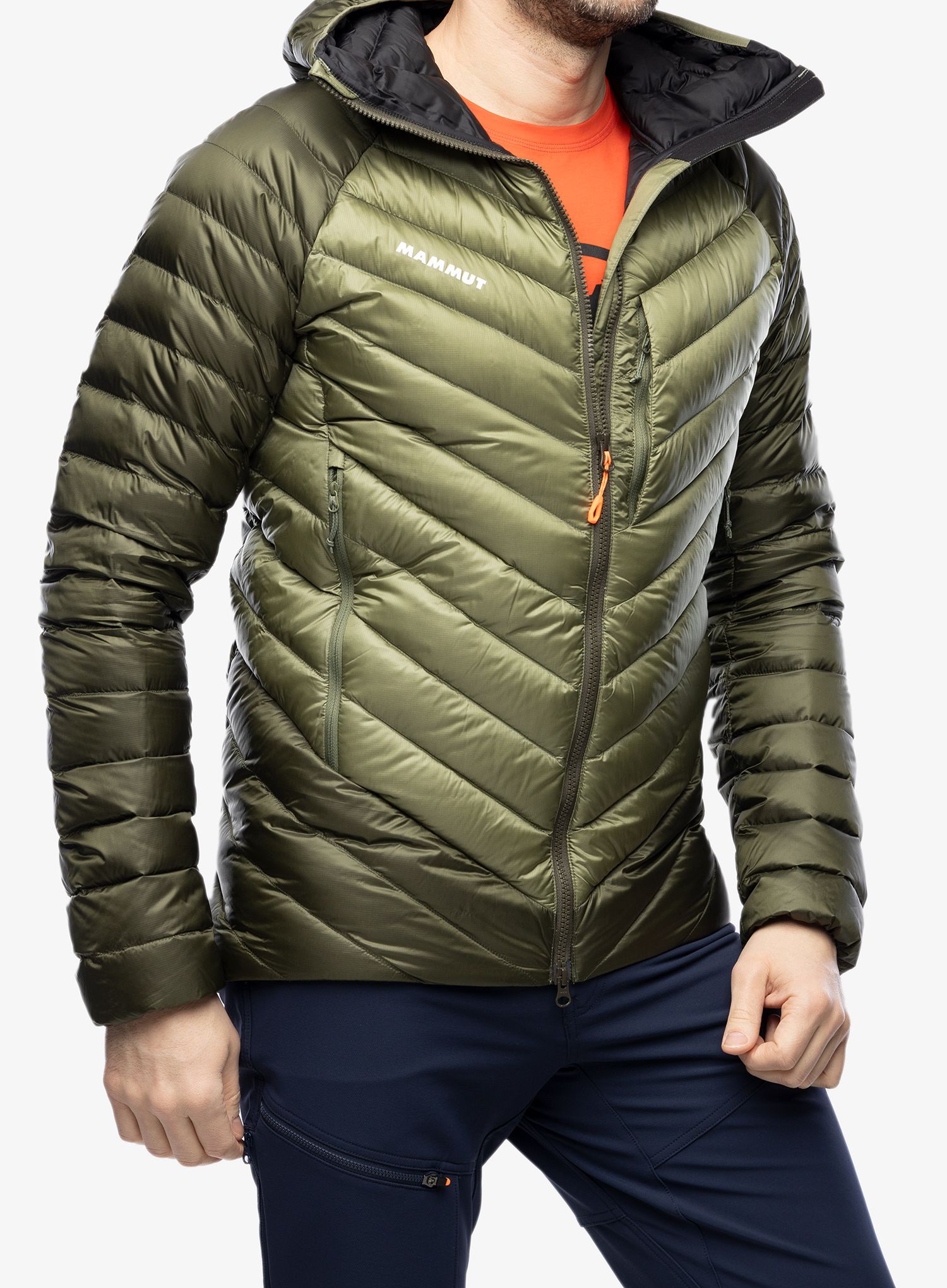 Puhovka Mammut Broad Peak IN Hooded Jacket - marsh/dark marsh