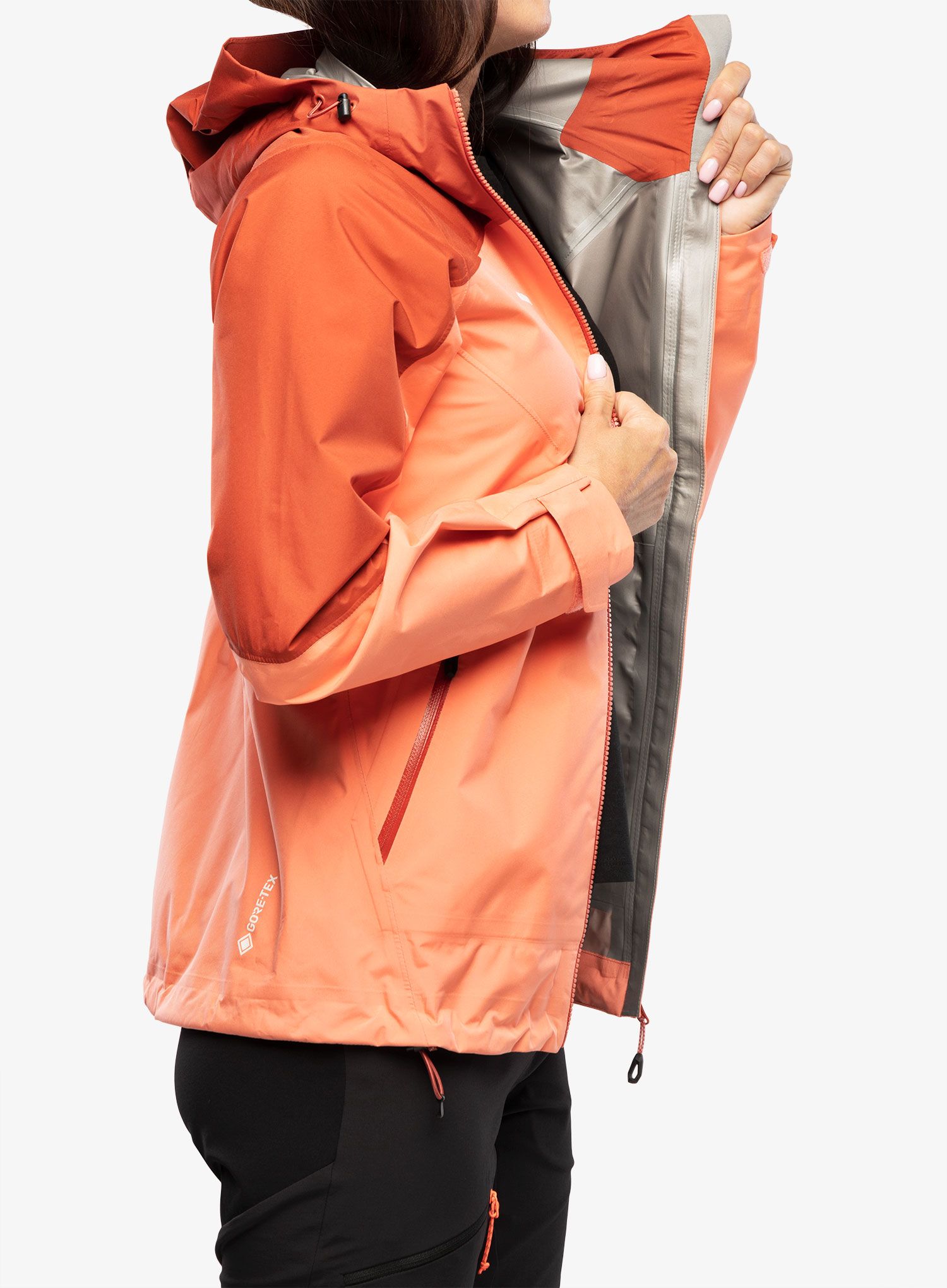 Ženska jakna Mammut Convey Tour HS Hooded Jacket - salmon/terracotta