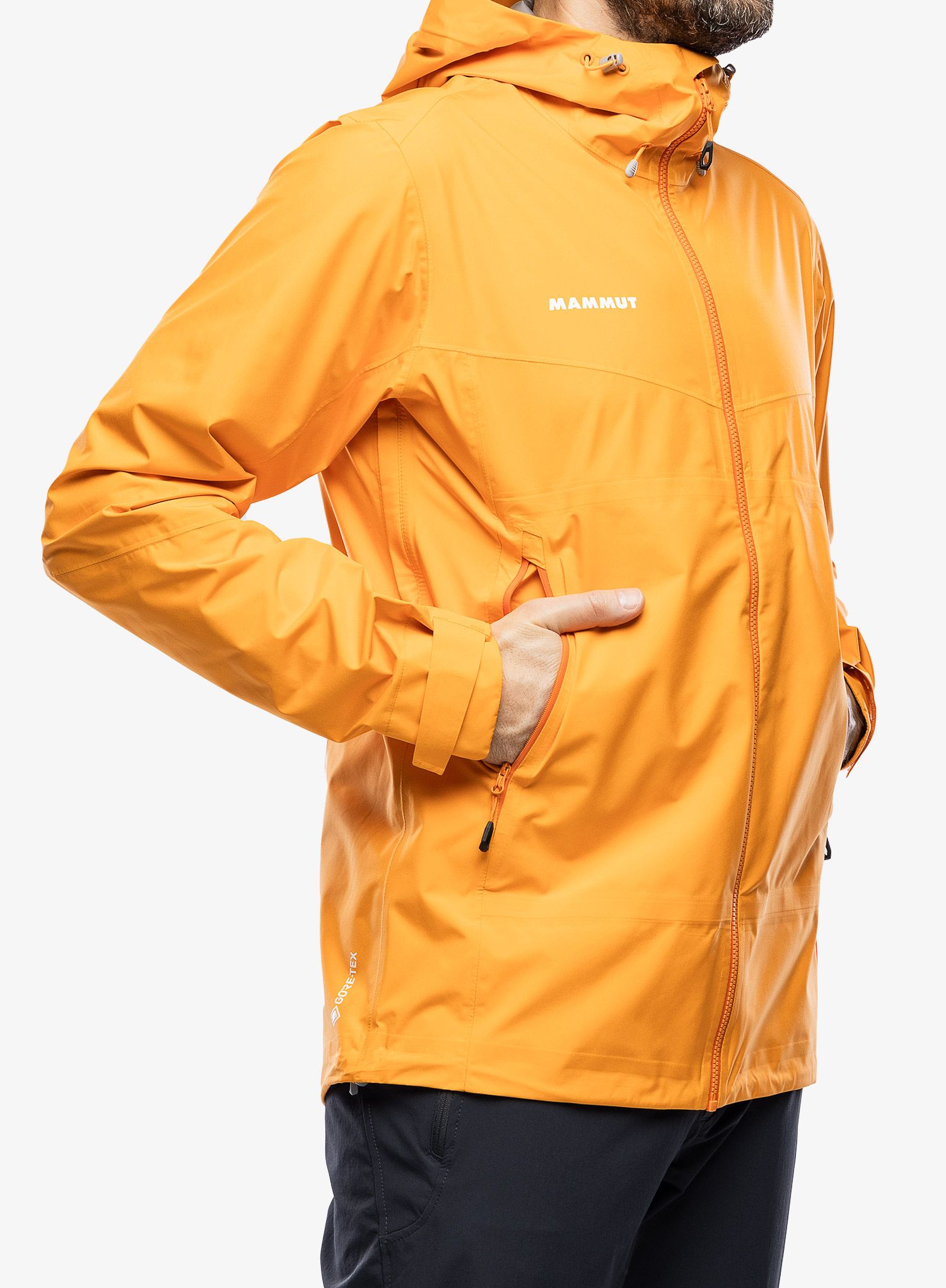 Moška dežna jakna Mammut Convey Tour HS Hooded Jacket - tangerine