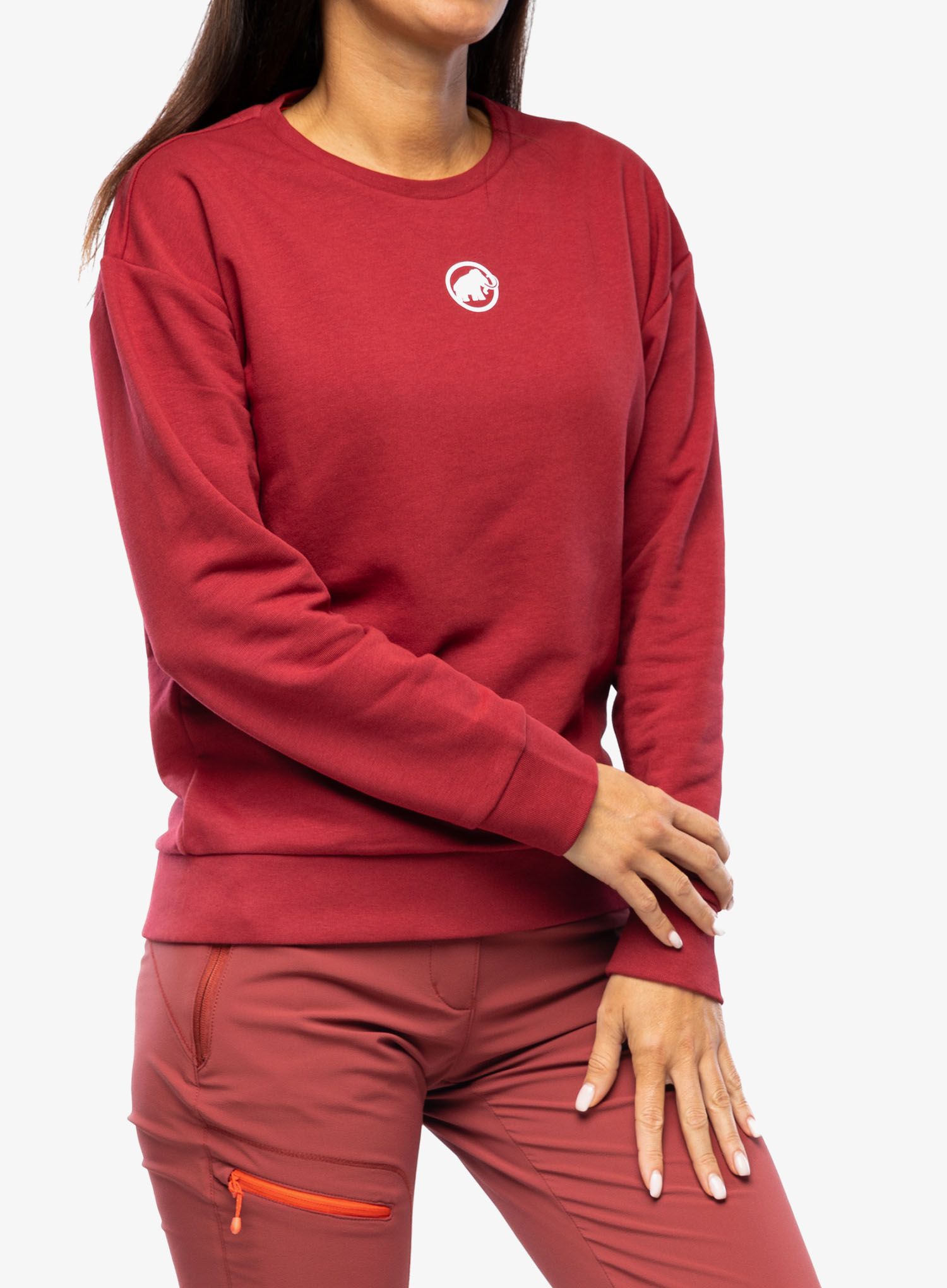 Ženska jopica Mammut Core ML Crew Neck Original - blood red
