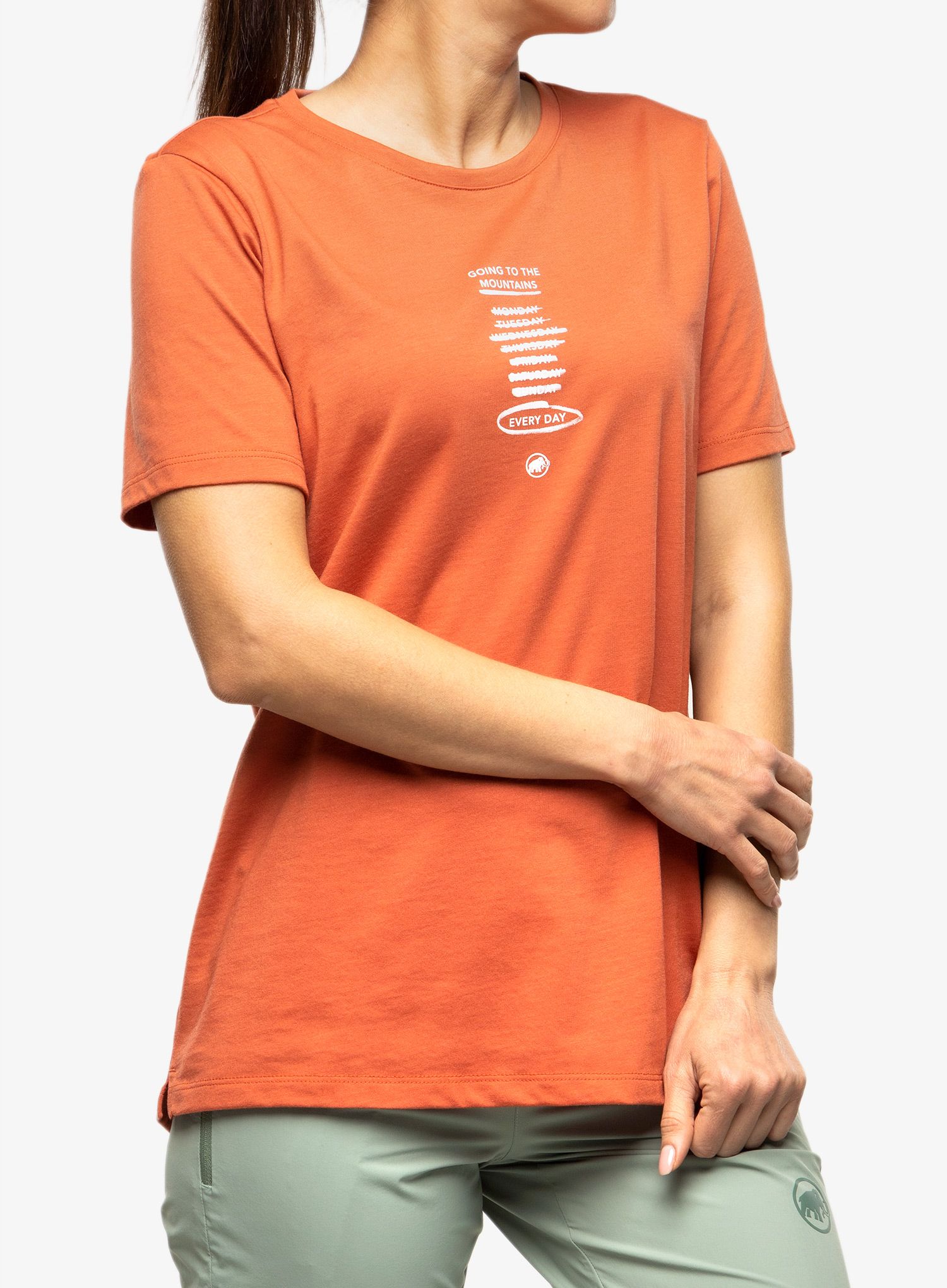 Ženska majica s potiskom Mammut Core T-Shirt Every Day - terracotta