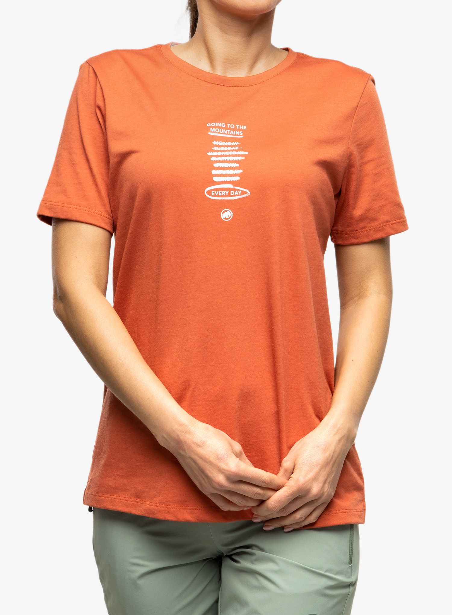 Ženska majica s potiskom Mammut Core T-Shirt Every Day - terracotta