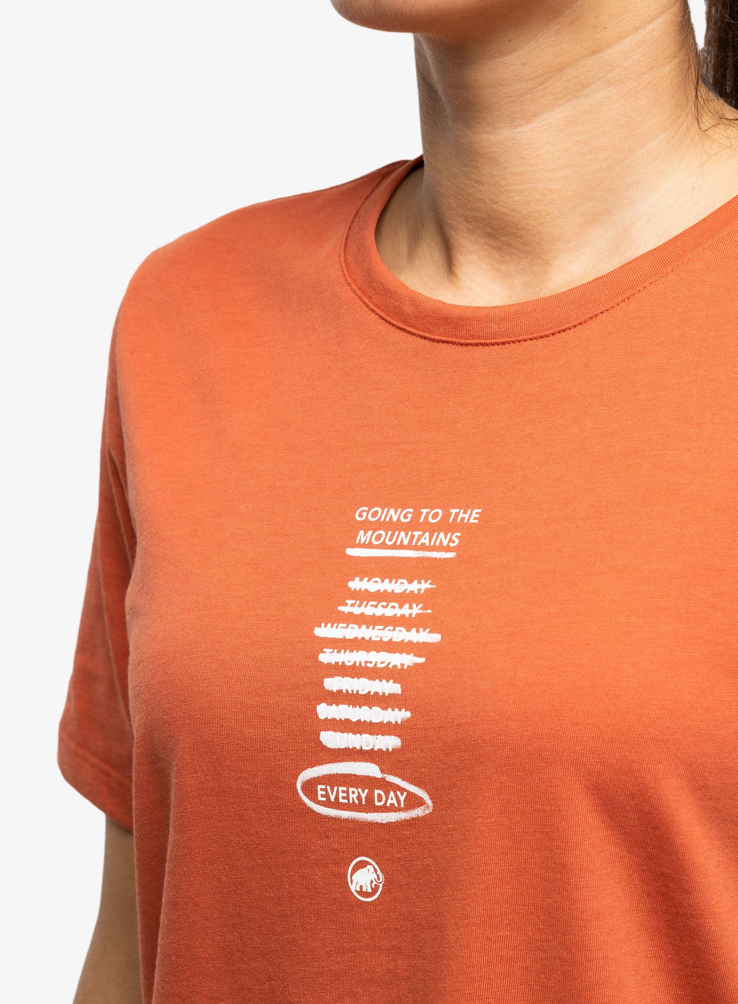 Ženska majica s potiskom Mammut Core T-Shirt Every Day - terracotta