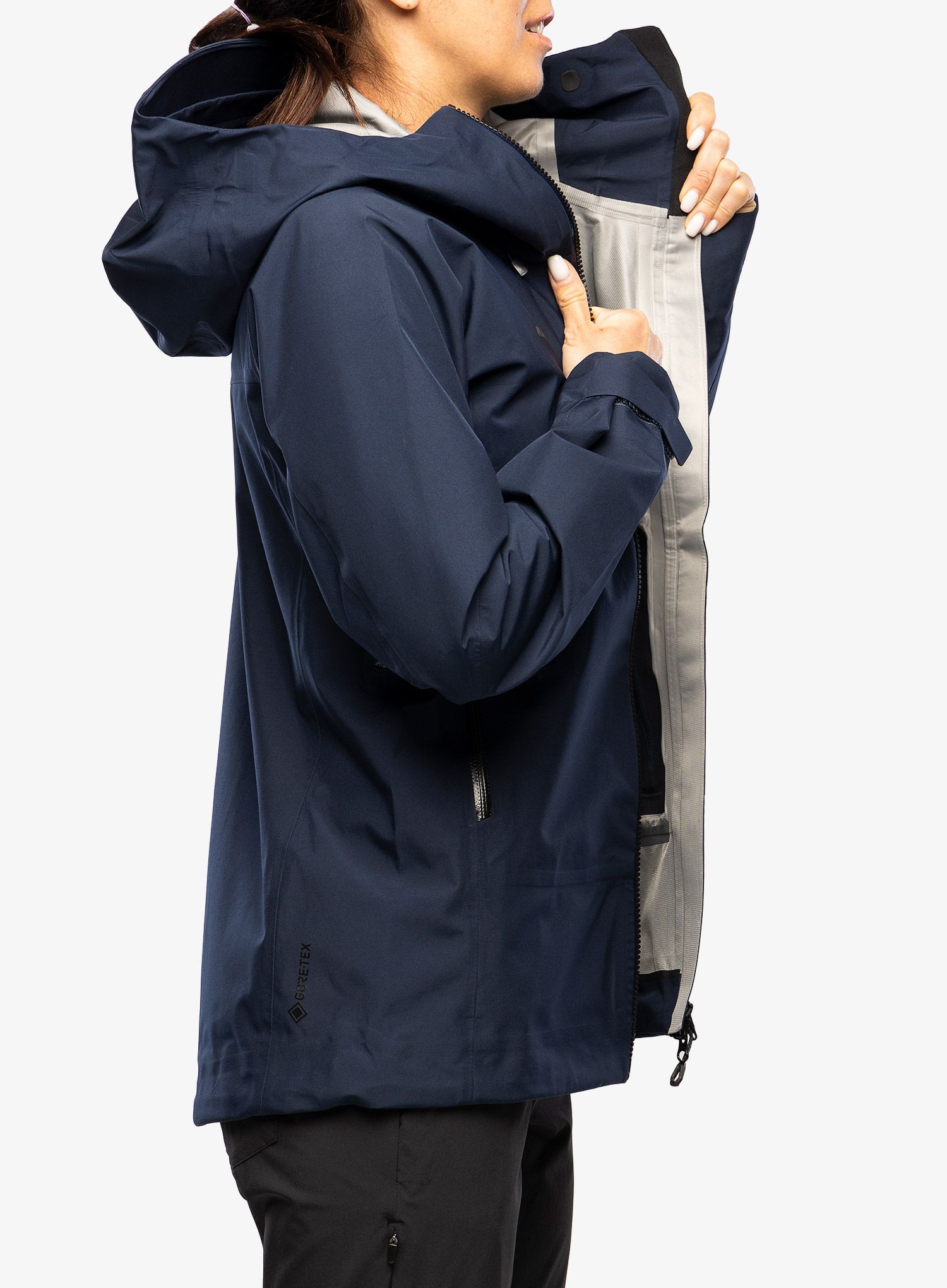 Ženska hardshell jakna Mammut Crater HS Hooded Jacket - marine/black