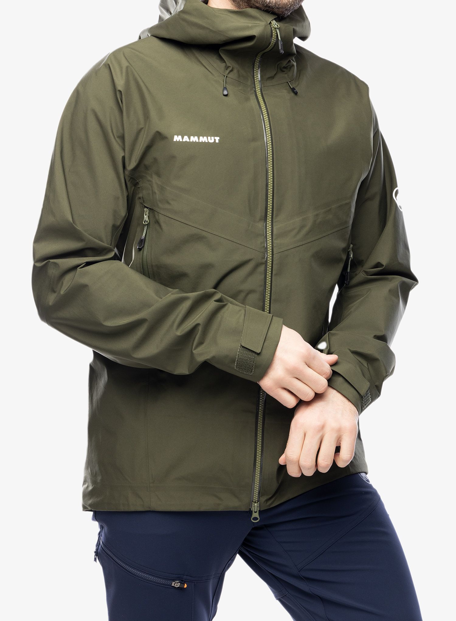 Nepremočljiva jakna Mammut Crater IV HS Hooded Jacket - dark marsh