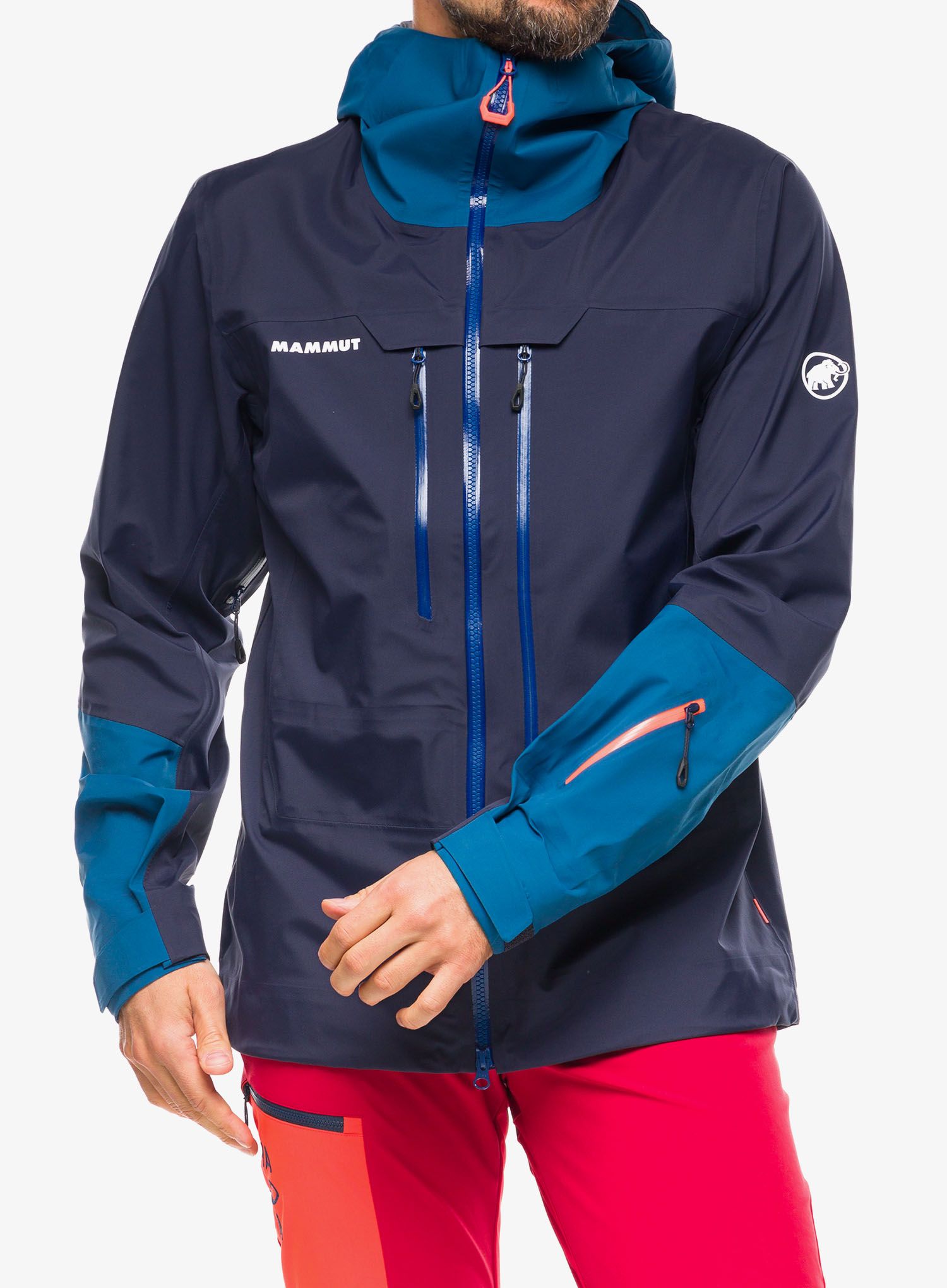 Smučarska jakna Mammut Haldigrat Air HS Hooded Jacket - marine/deep ice