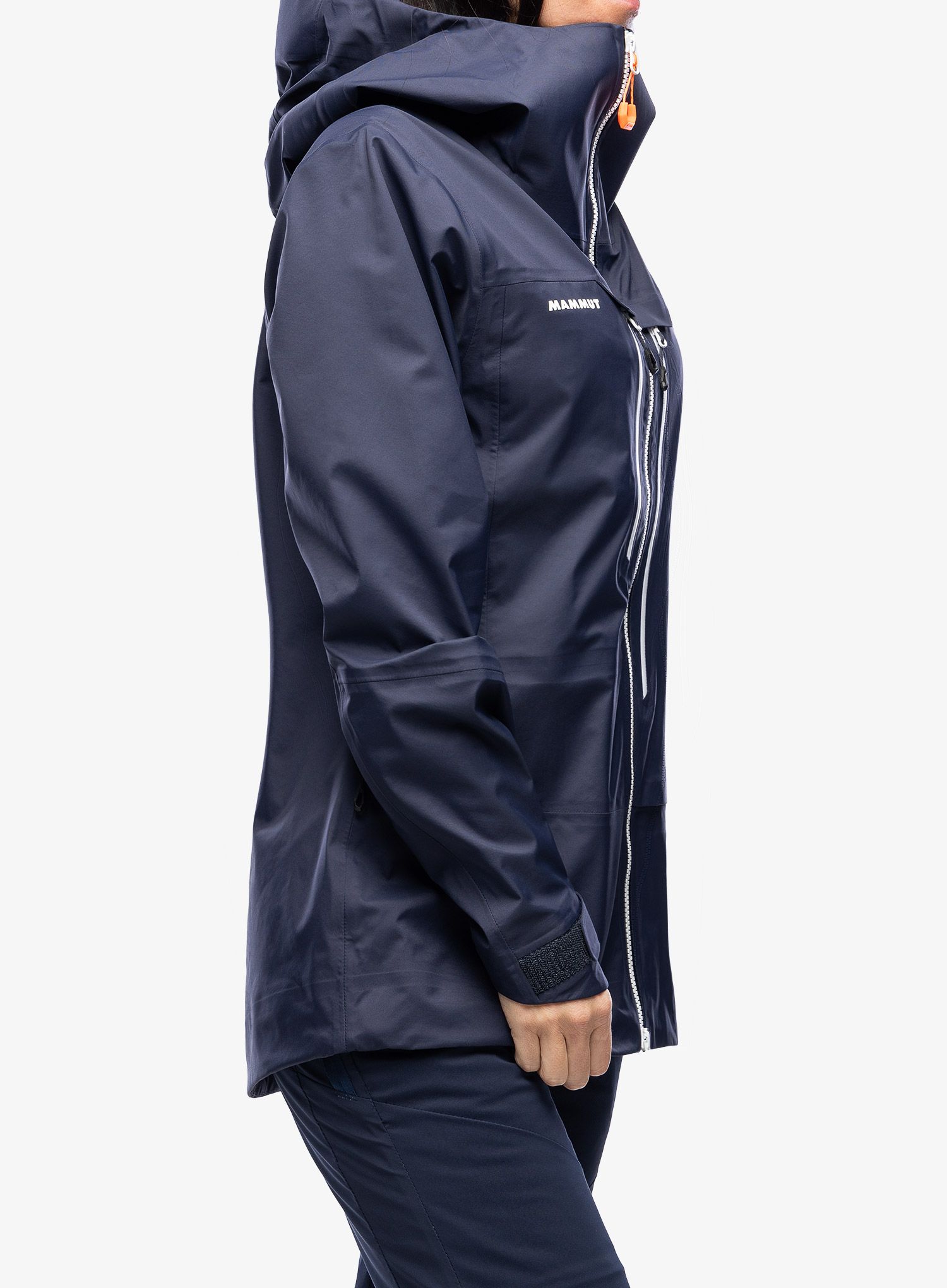 Ženska smučarska jakna Mammut Haldigrat Air HS Hooded Jacket - marine/white