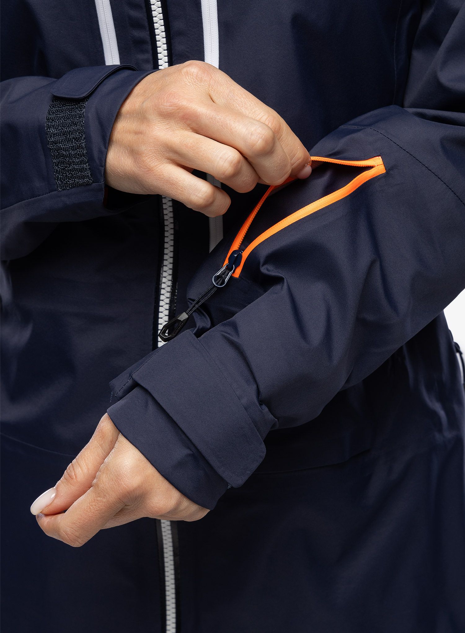 Ženska smučarska jakna Mammut Haldigrat Air HS Hooded Jacket - marine/white