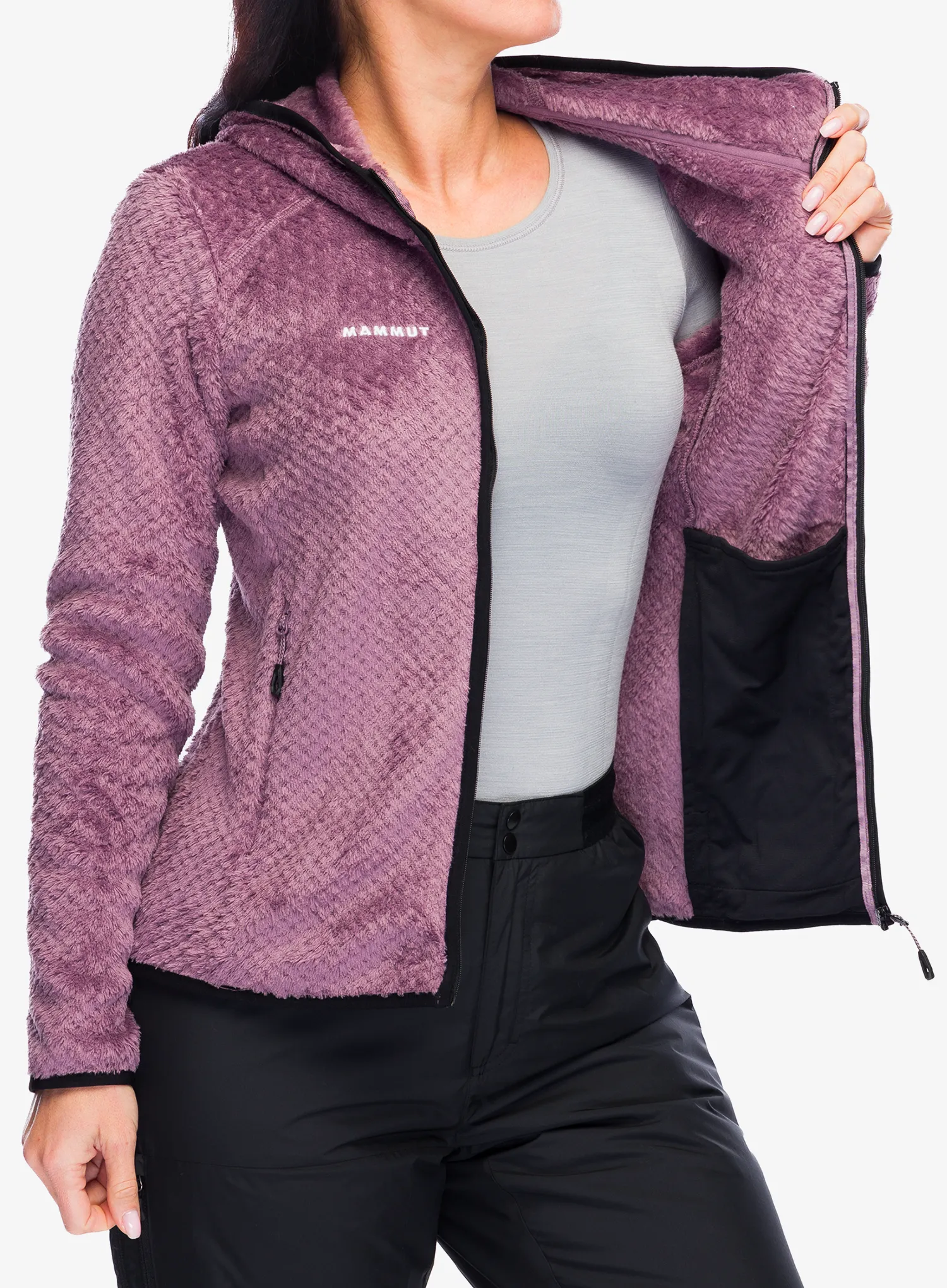 Ženski flis Mammut Innominata ML Hooded Jacket - flux