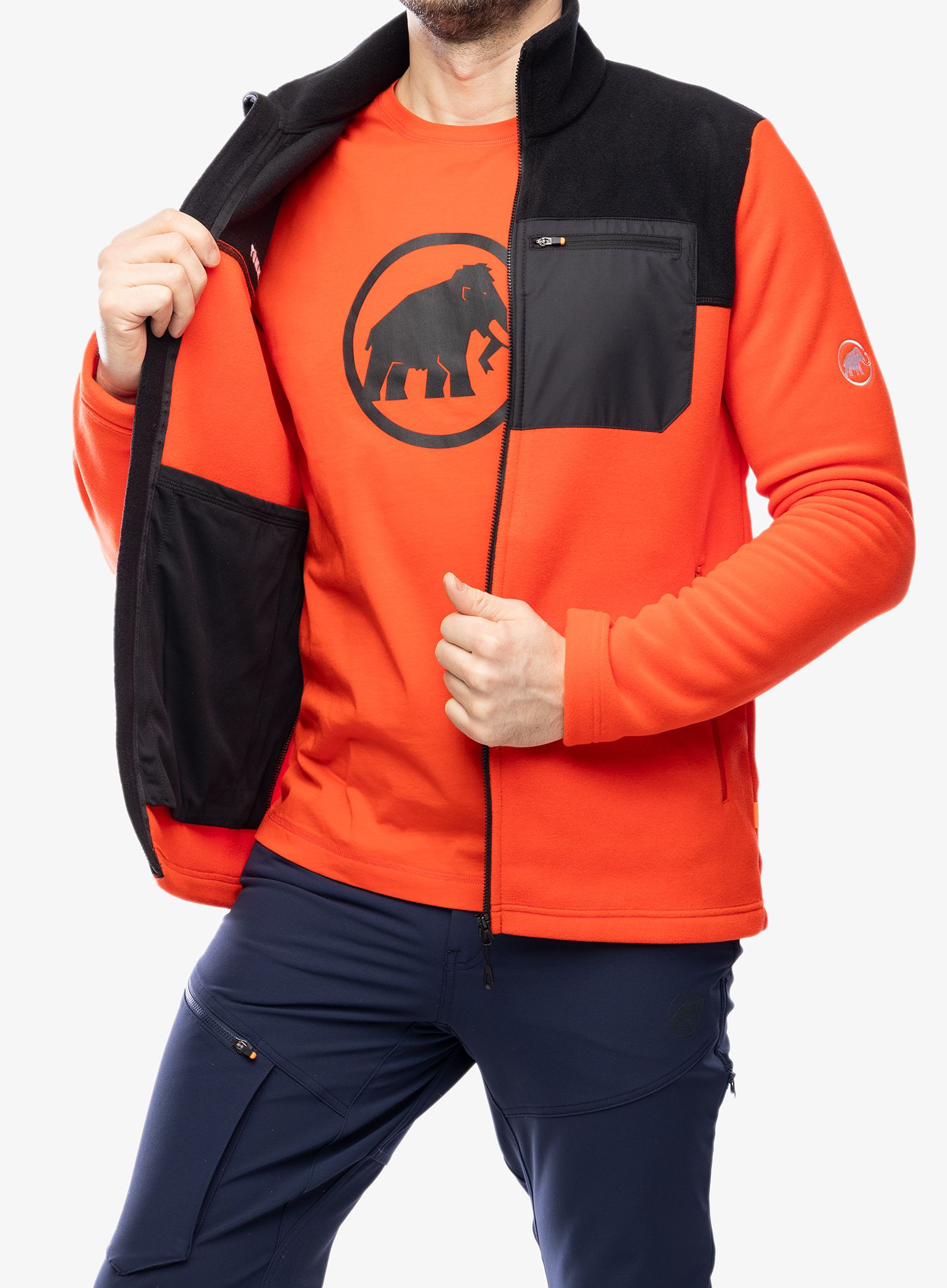 Flis Mammut Innominata ML Jacket - mammut red/black