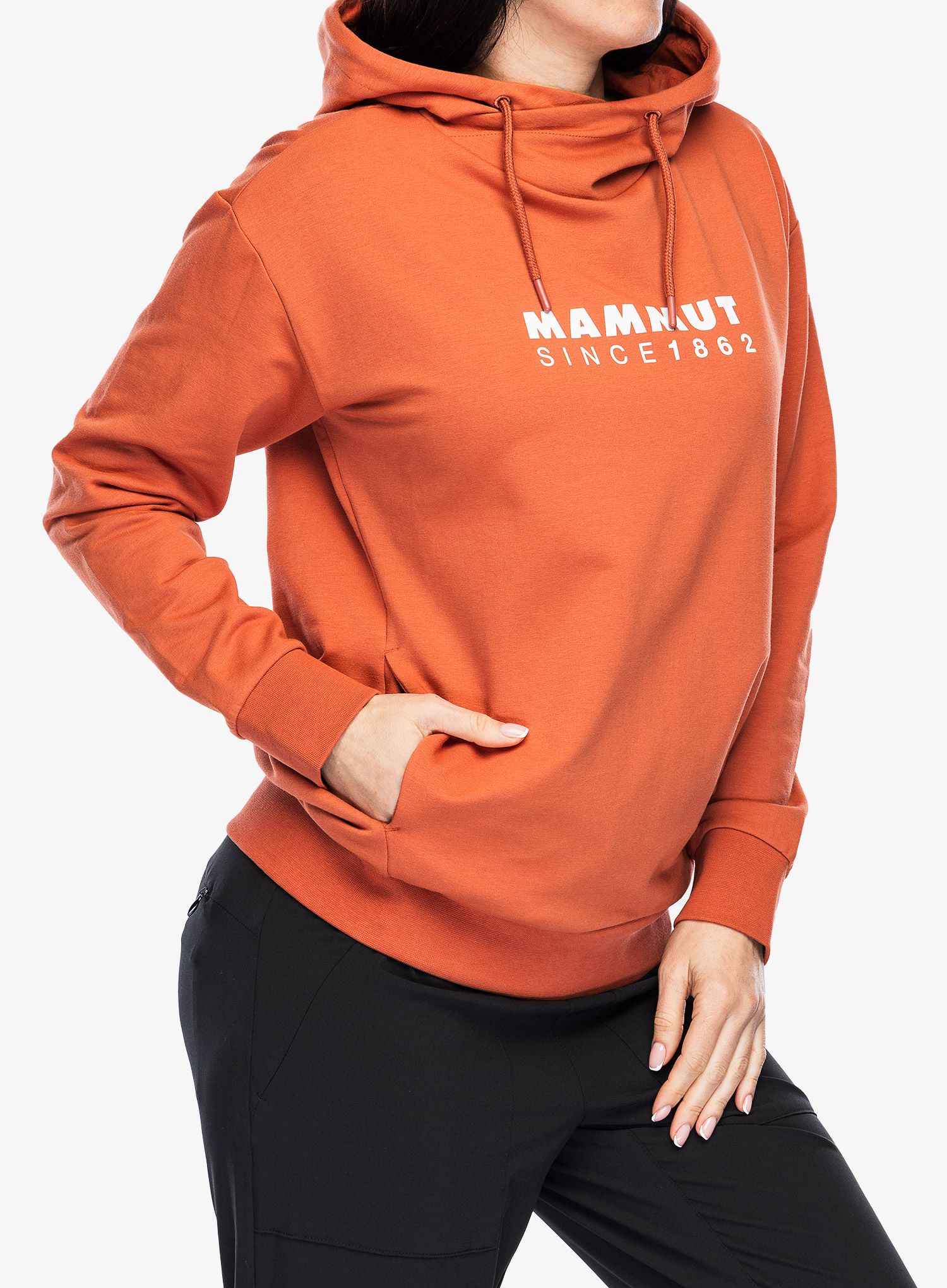 Ženska jopica Mammut ML Hoody Logo - brick