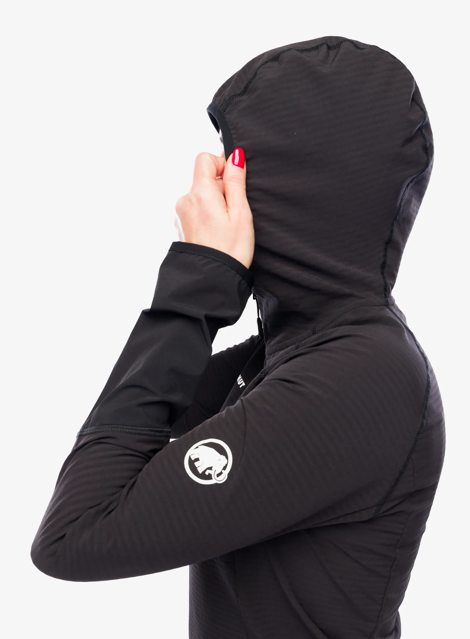 Ženska jopa s kapuco Mammut Madris Light ML Half Zip Hoody - black