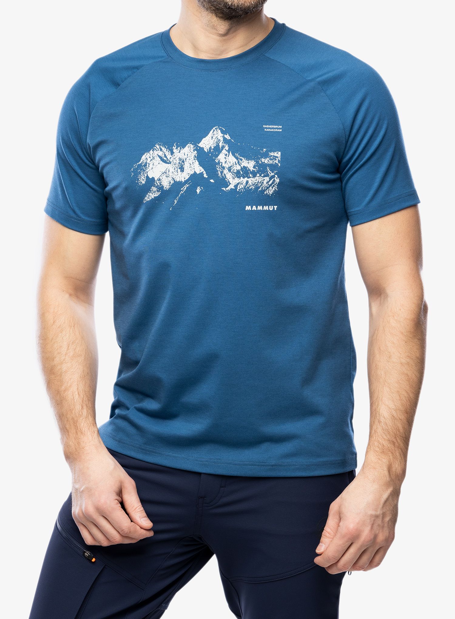 Majica s potiskom Mammut Mountain 8035 m T-Shirt - deep ice
