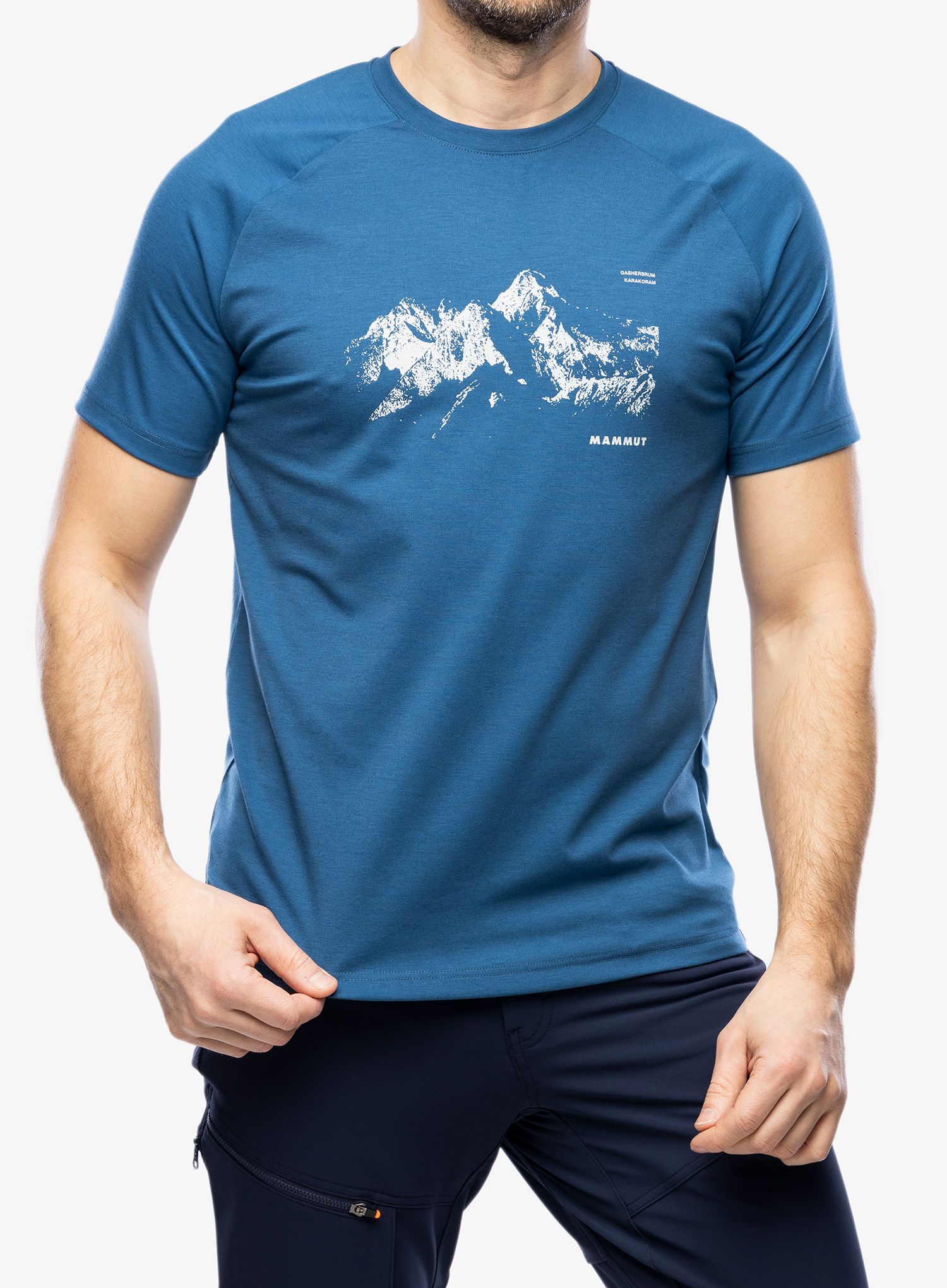 Majica s potiskom Mammut Mountain 8035 m T-Shirt - deep ice