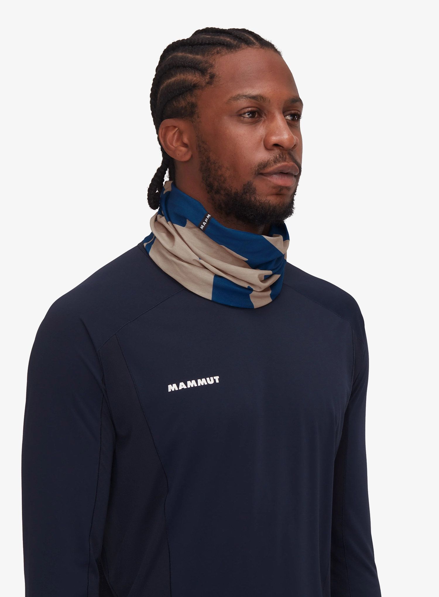 Večnamenska ruta Mammut Neck Gaiter Logo - deep ice/savannah