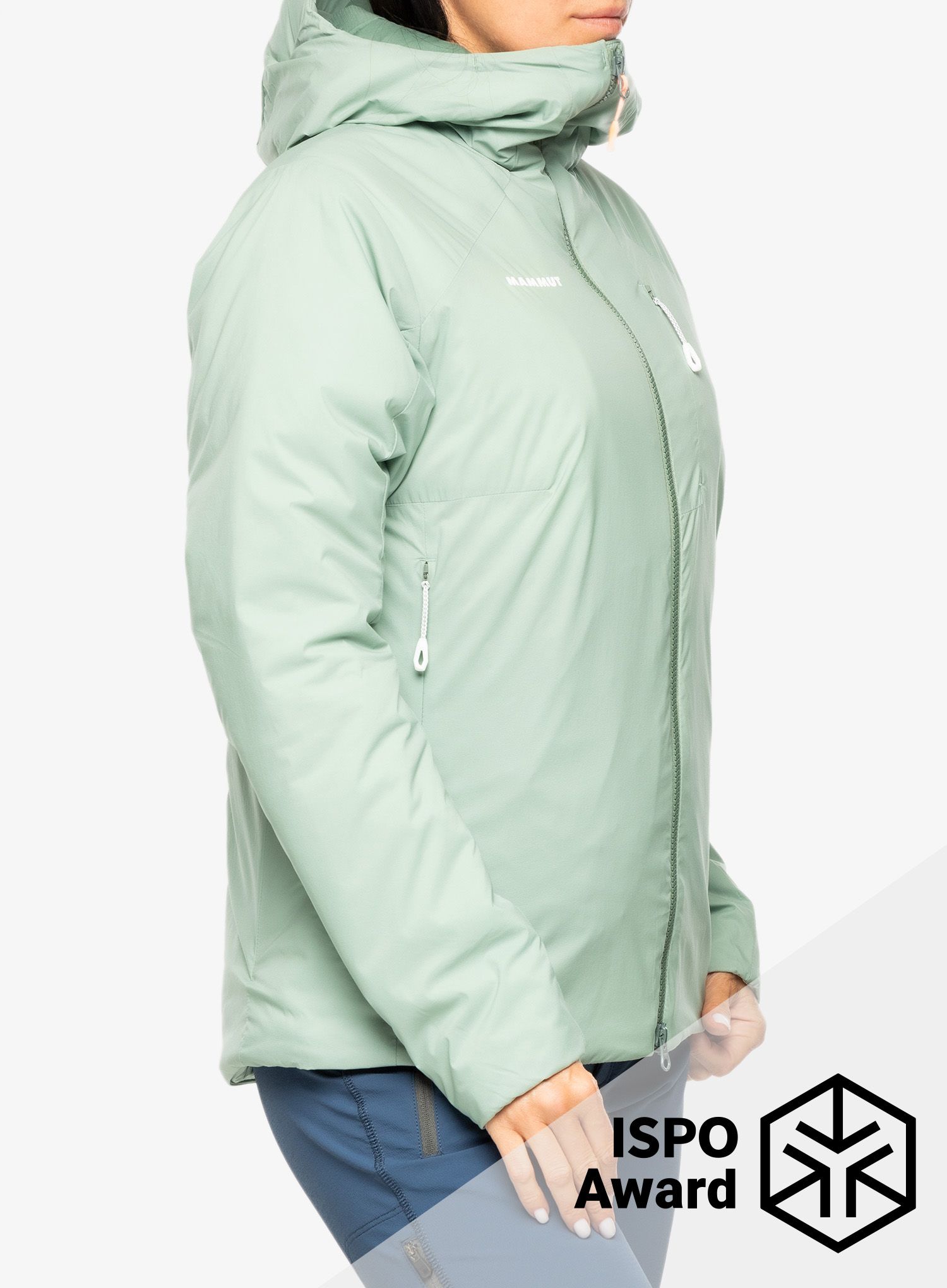 Ženska sintetična jakna Mammut Rime IN Flex Hooded Jacket - jade
