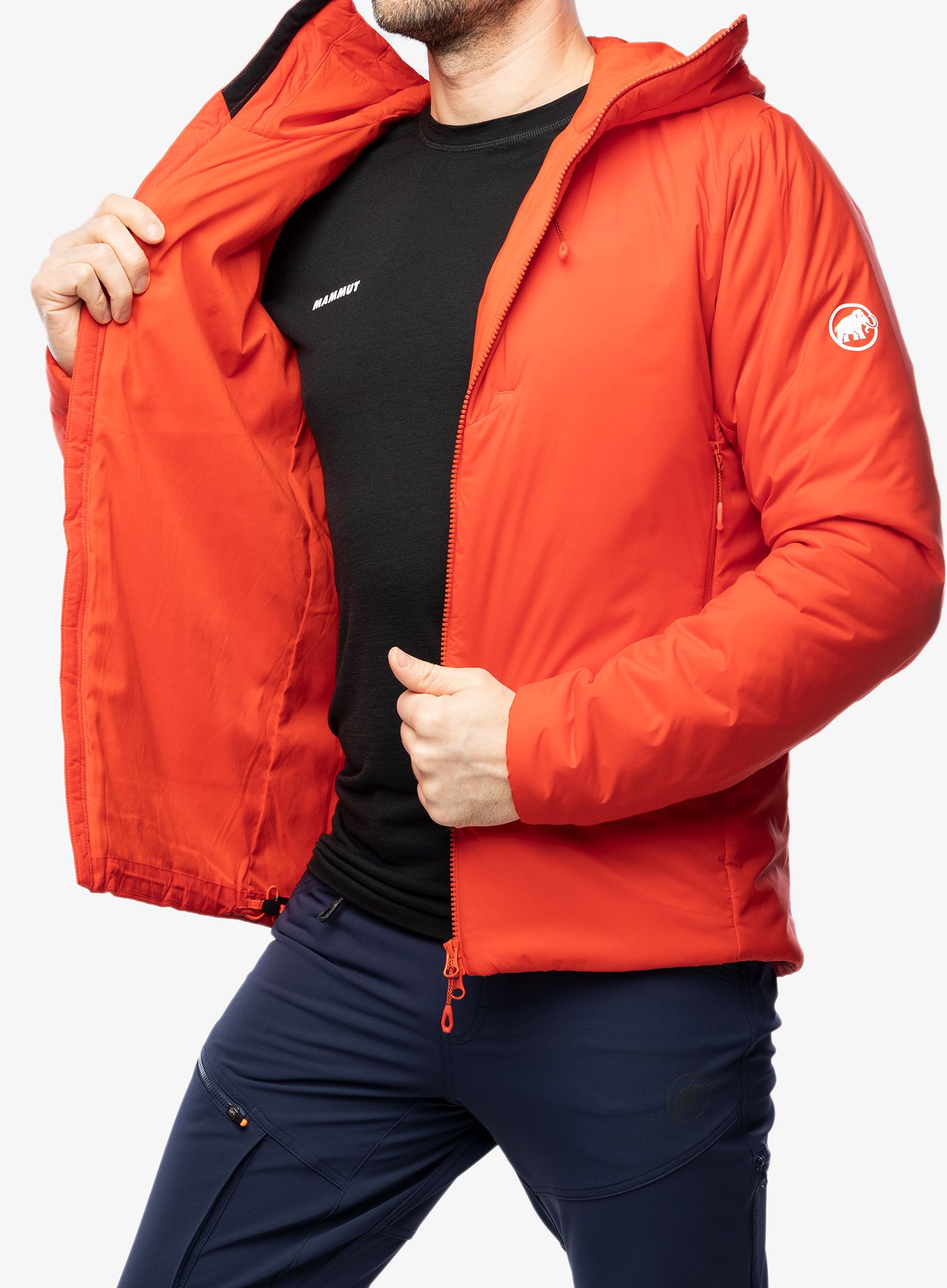 Sintetična jakna Mammut Rime IN Flex Hooded Jacket - mammut red