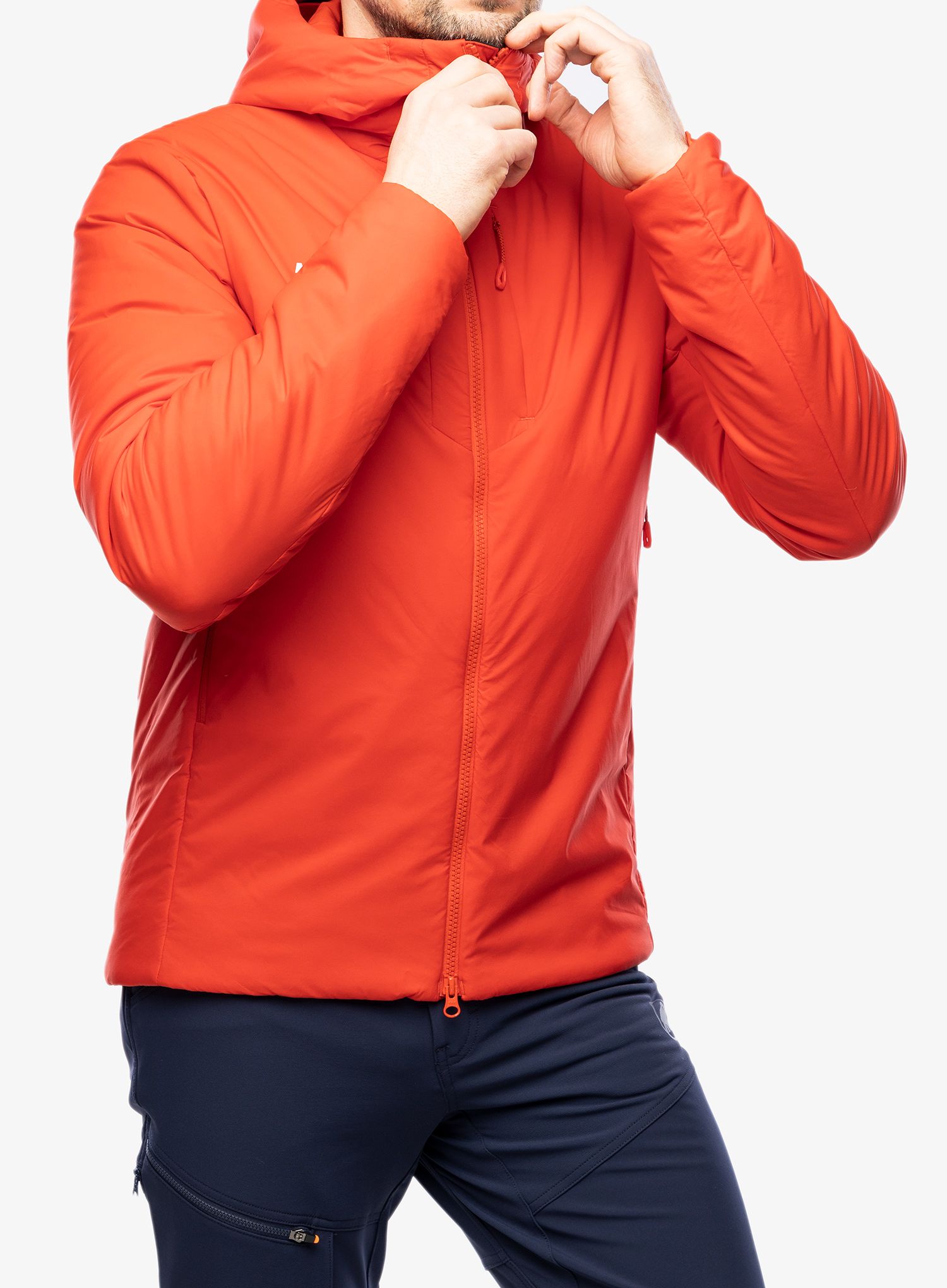 Sintetična jakna Mammut Rime IN Flex Hooded Jacket - mammut red