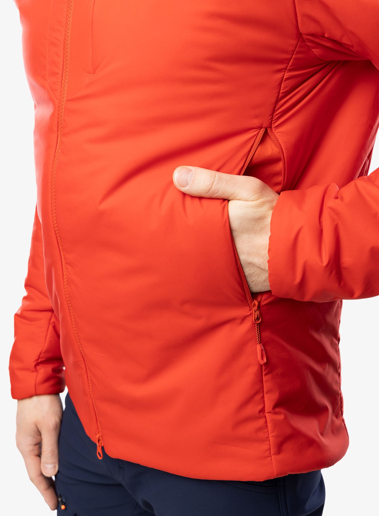 Sintetična jakna Mammut Rime IN Flex Hooded Jacket - mammut red