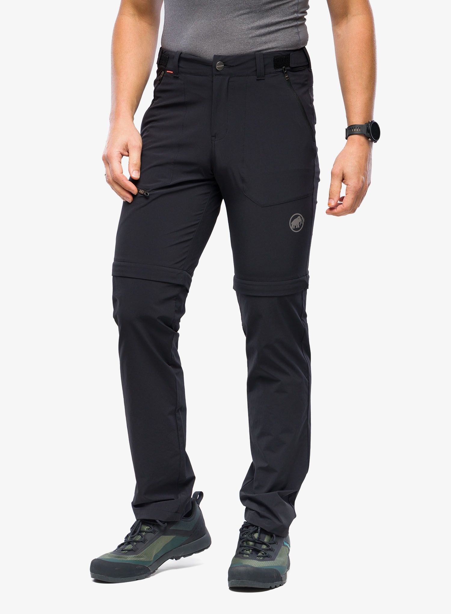 Moške hlače Mammut Runbold Zip Off Pants - black