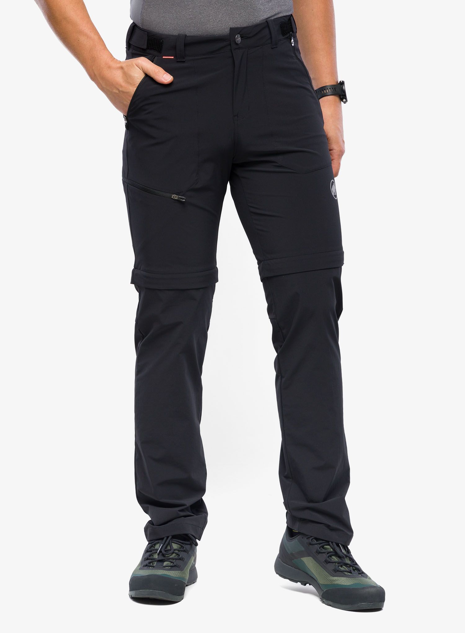 Moške hlače Mammut Runbold Zip Off Pants - black