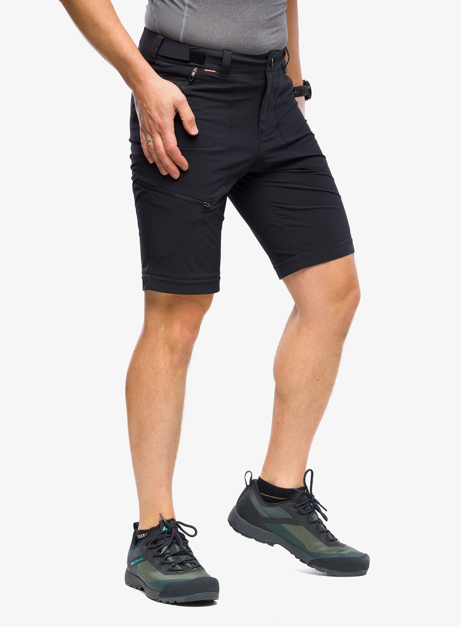 Moške hlače Mammut Runbold Zip Off Pants - black