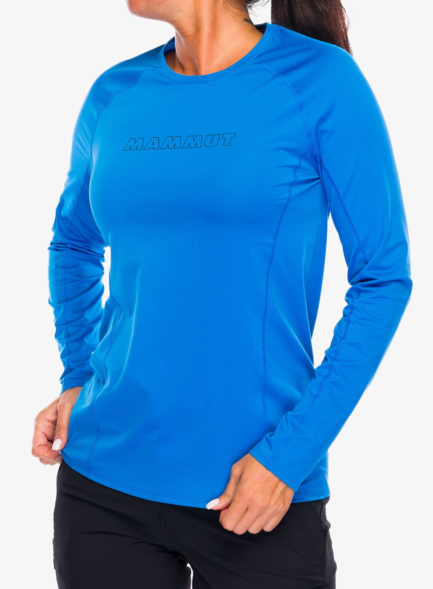 Ženska jopica brez kapuce Mammut Selun FL Longsleeve Logo - glacier blue