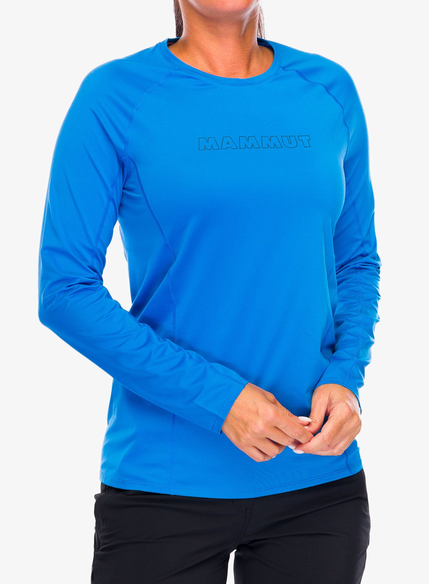 Ženska jopica brez kapuce Mammut Selun FL Longsleeve Logo - glacier blue