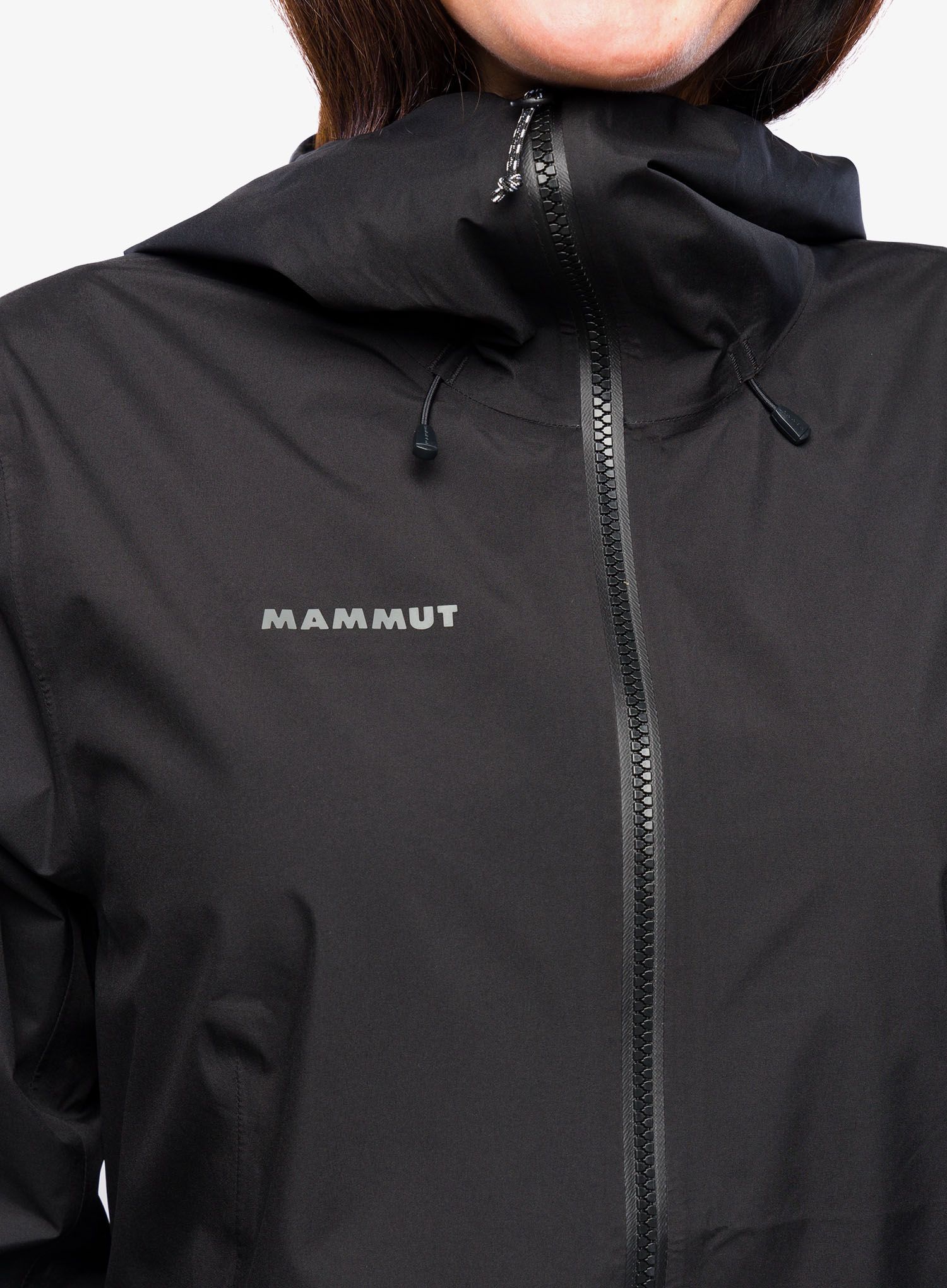 Ženski plašč Mammut Seon Pac HS Hooded Parka - black/black