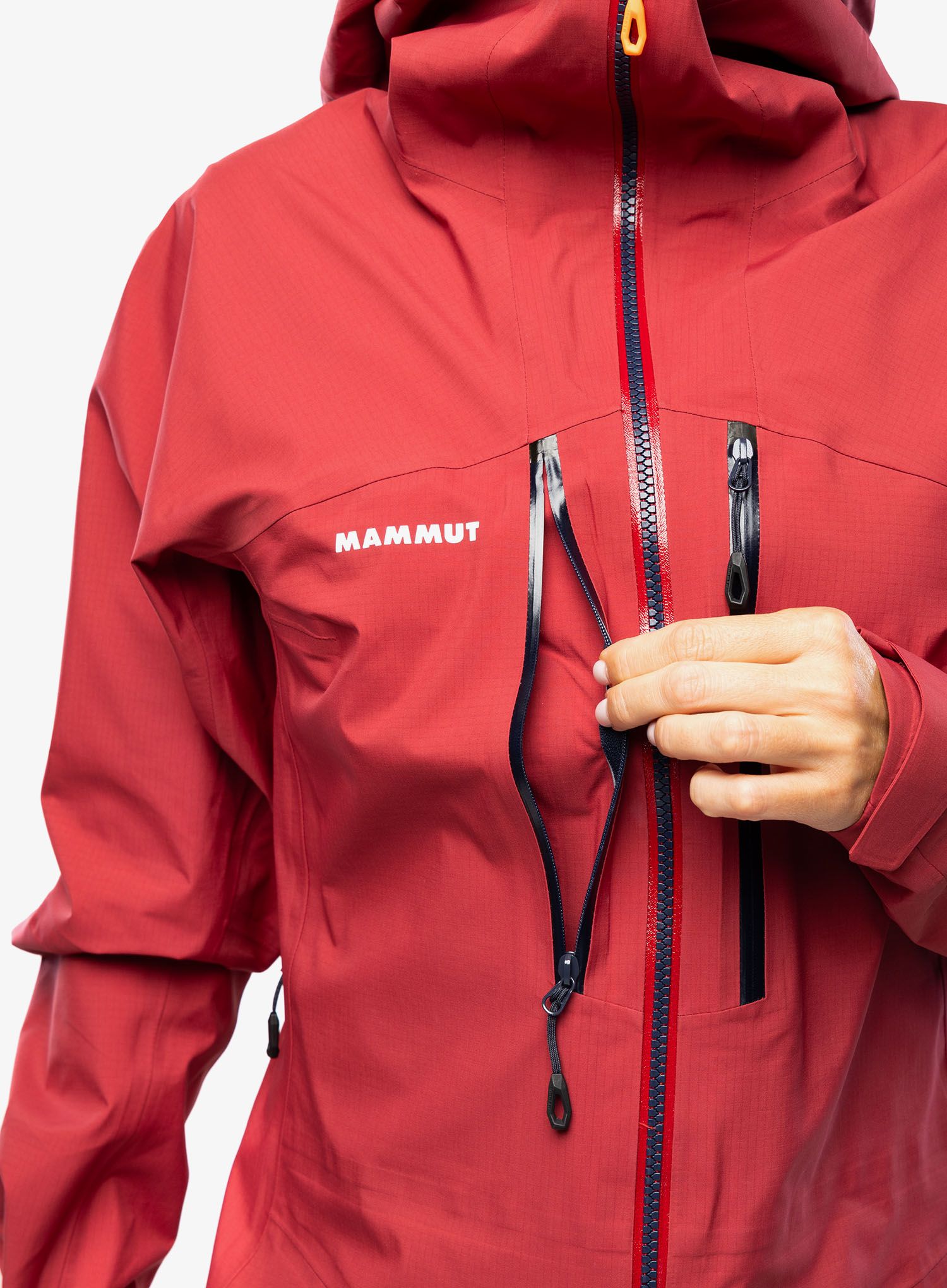 Ženska hardshell jakna Mammut Taiss HS Hooded Jacket - blood red