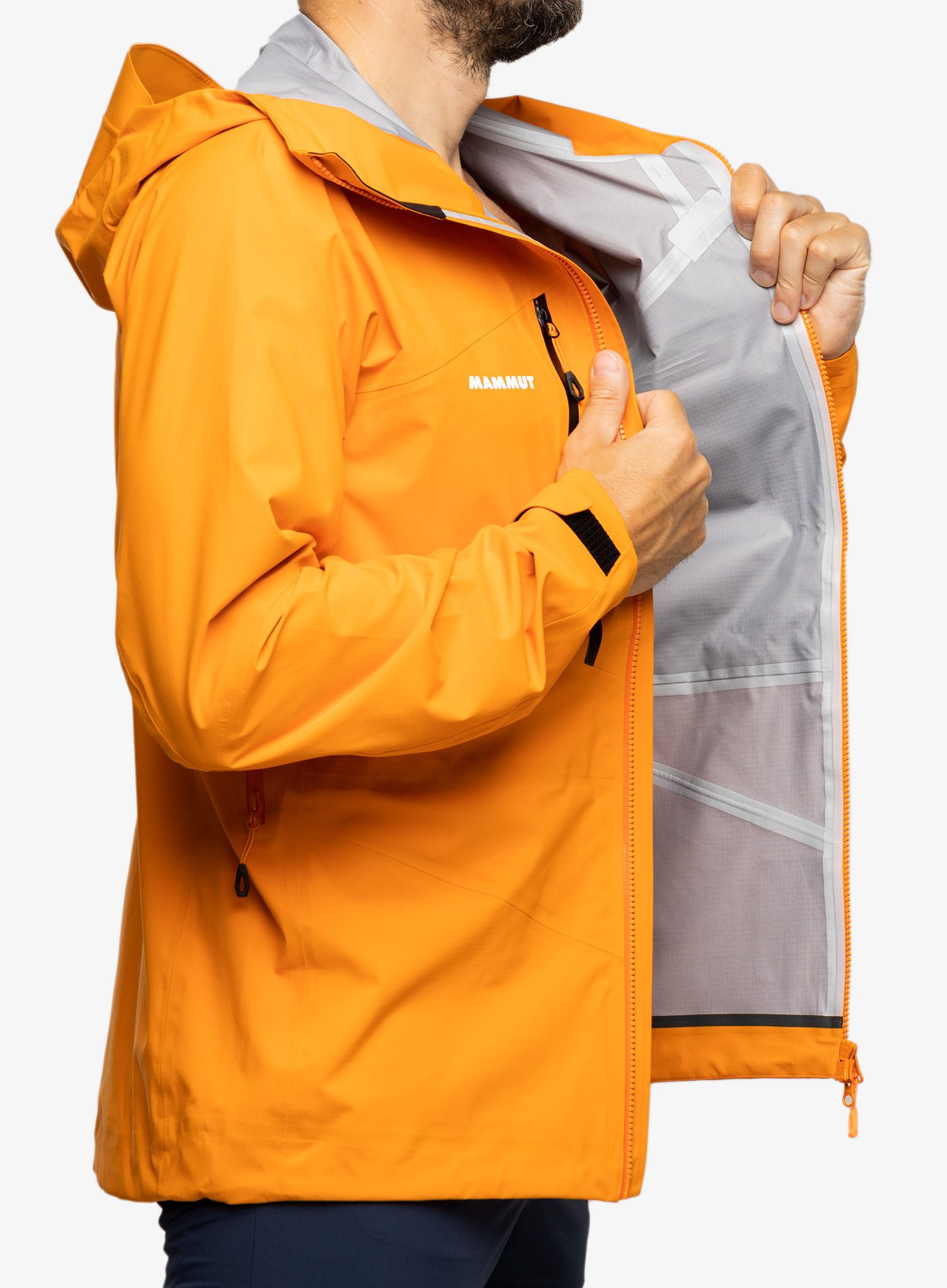 Hardshell jakna Mammut Taiss HS Hooded Jacket - dark tangerine