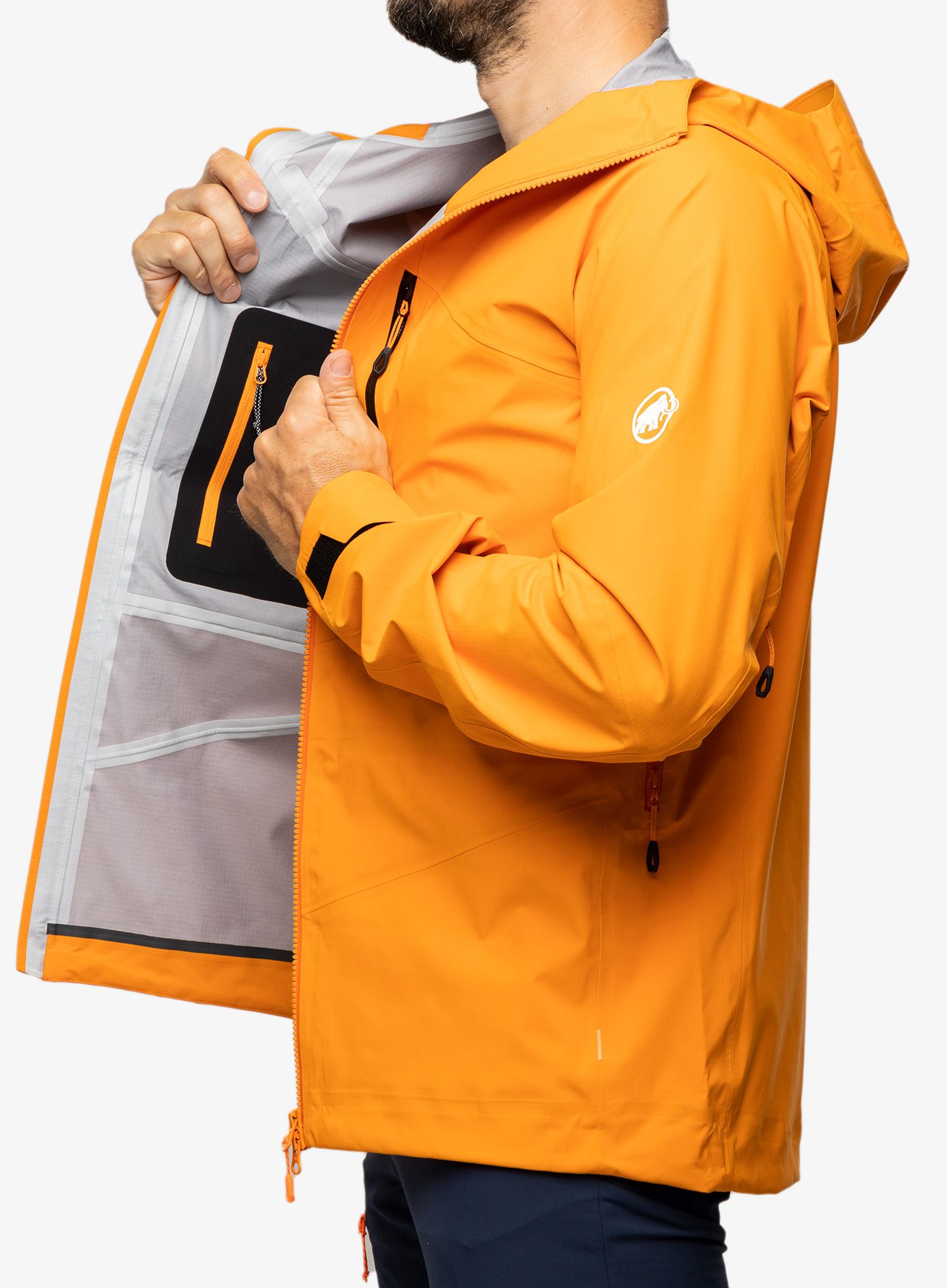 Hardshell jakna Mammut Taiss HS Hooded Jacket - dark tangerine