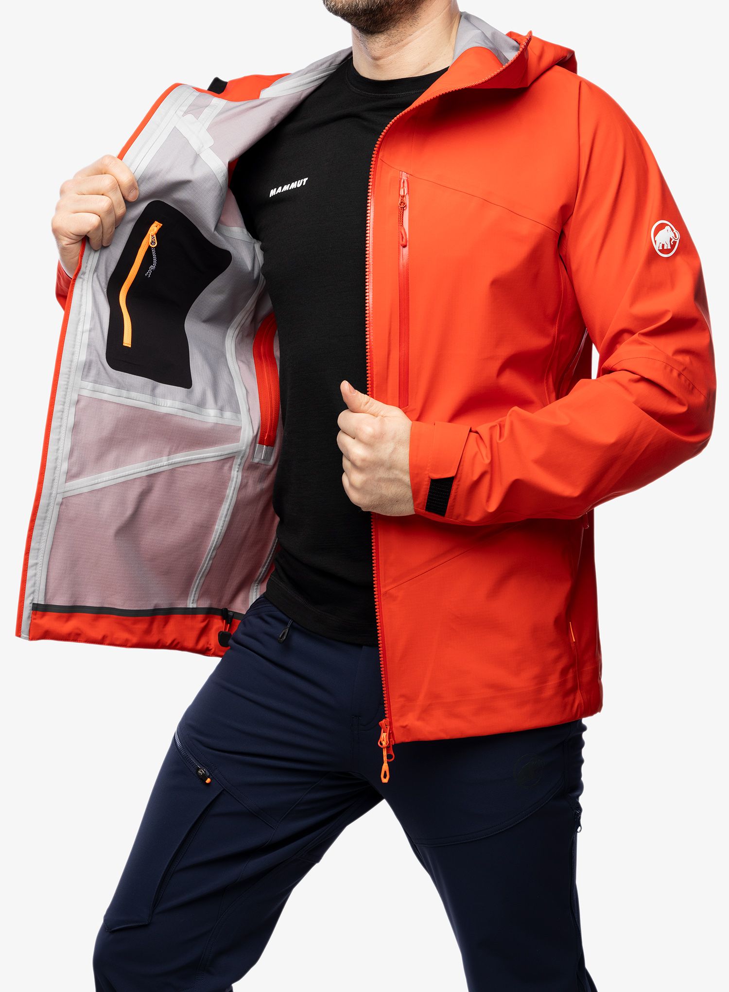 Nepremočljiva jakna Mammut Taiss HS Hooded Jacket - mammut red