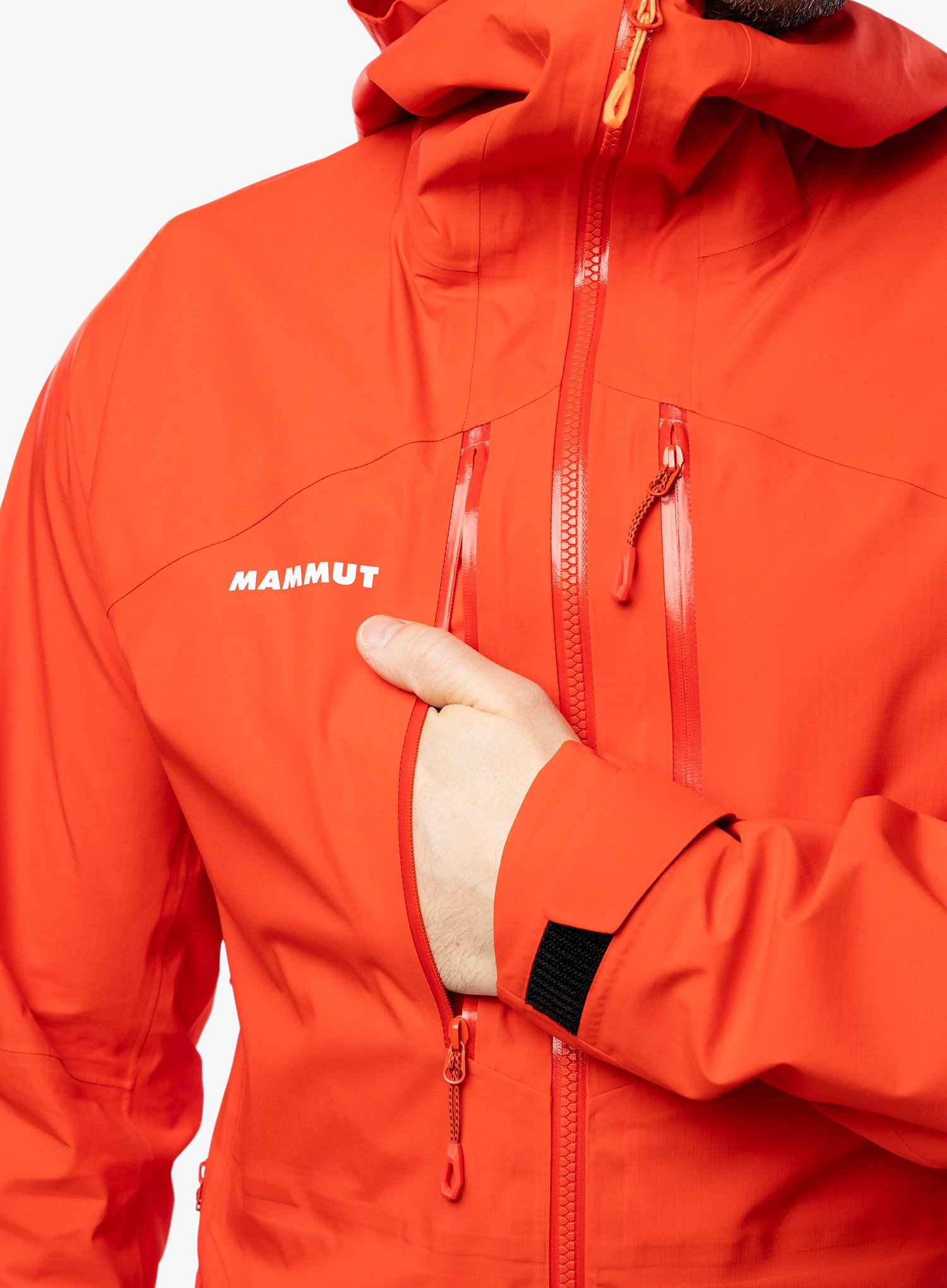 Nepremočljiva jakna Mammut Taiss HS Hooded Jacket - mammut red