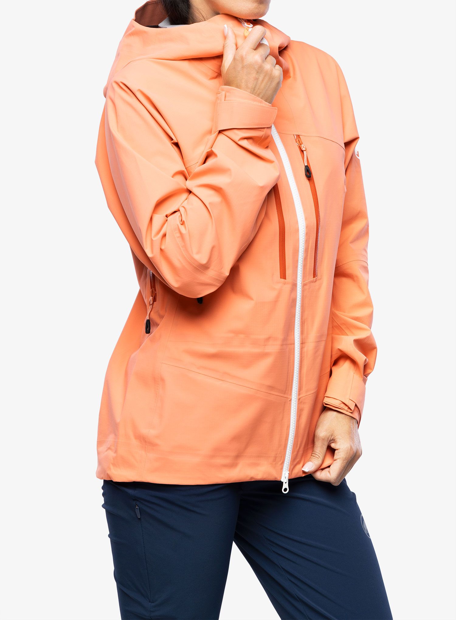 Ženska hardshell jakna Mammut Taiss HS Hooded Jacket - salmon