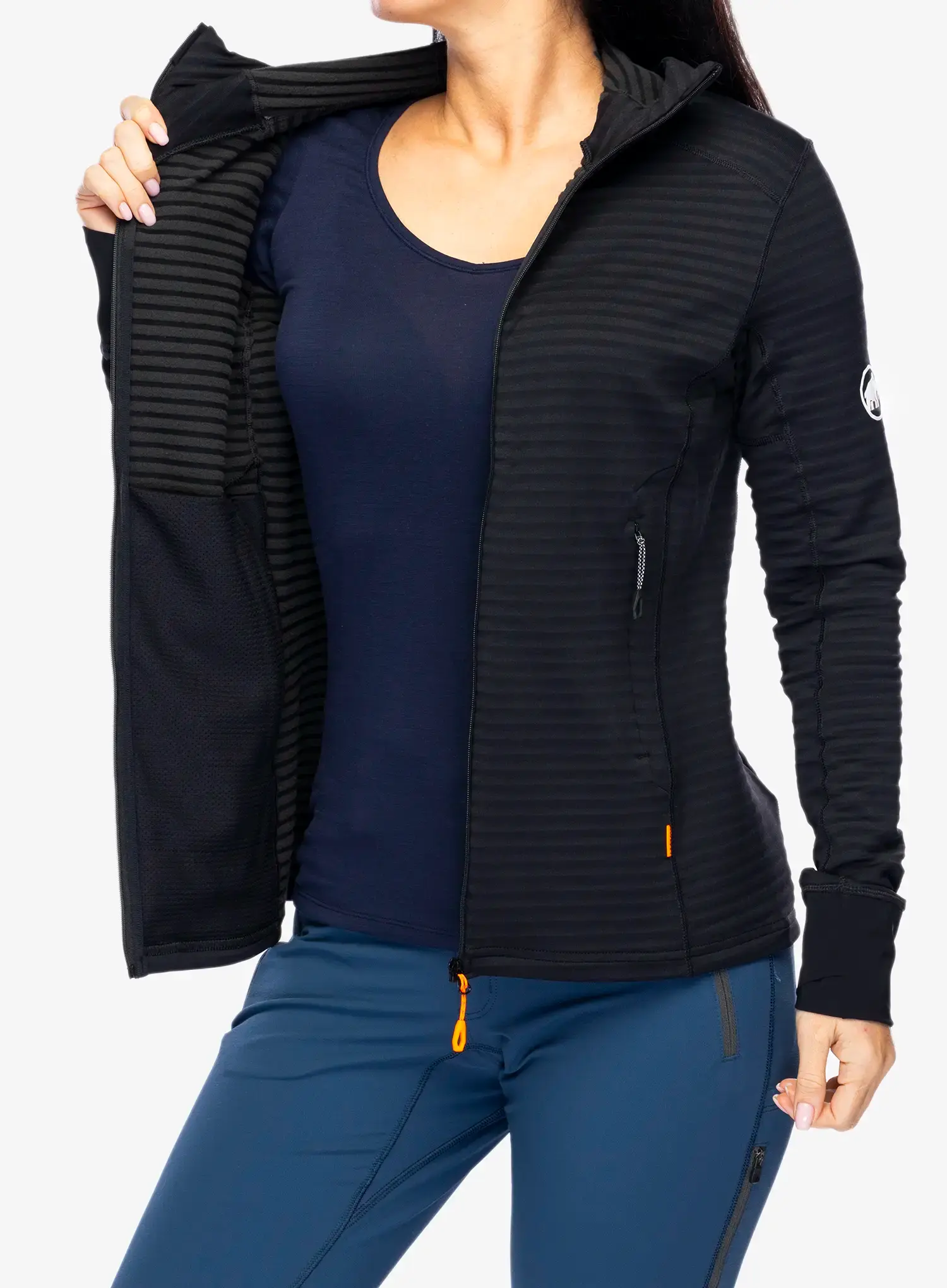 Ženska jopica Mammut Taiss Light ML Hooded Jacket - black