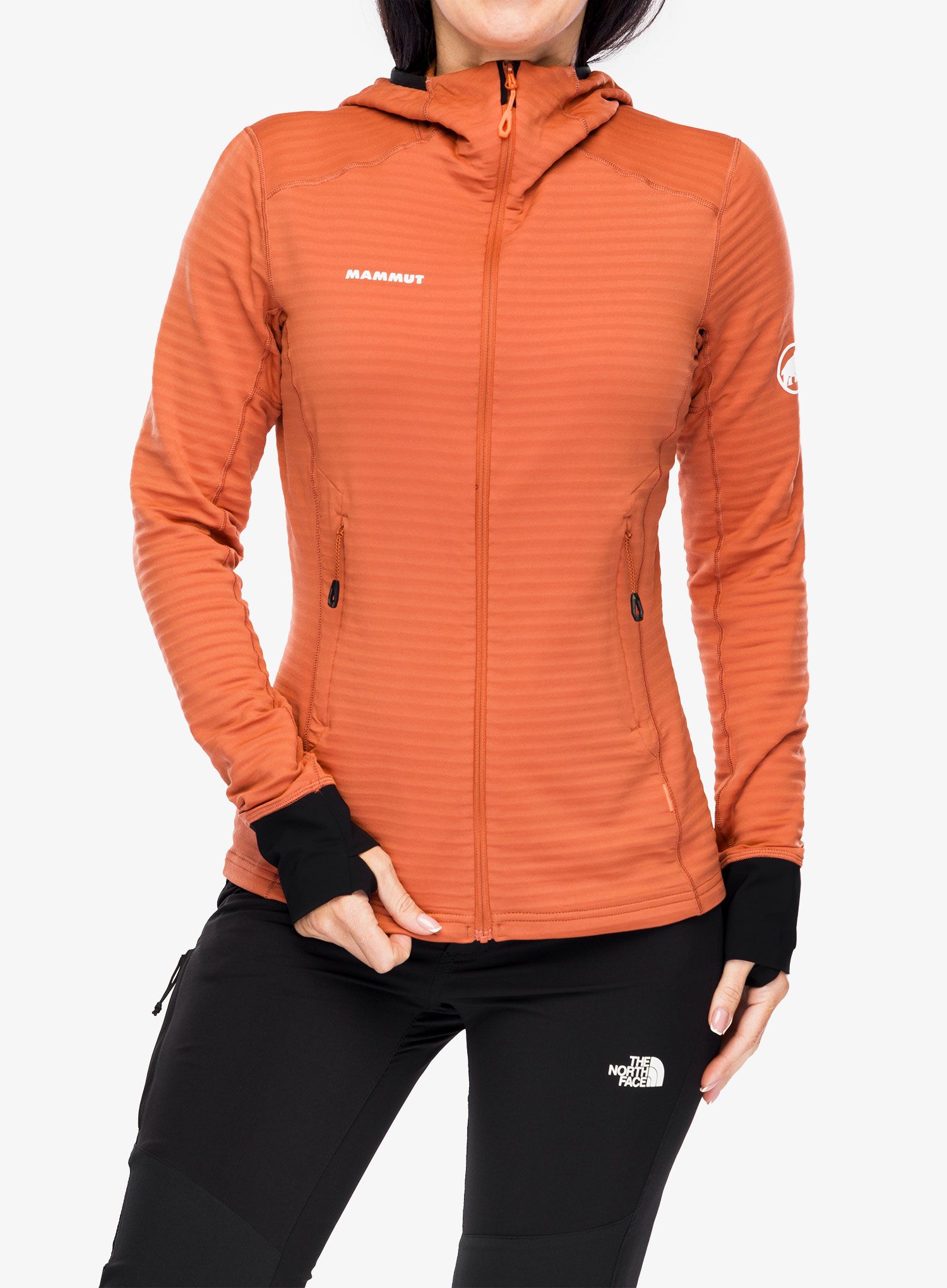 Ženska jopica Mammut Taiss Light ML Hooded Jacket - brick/black