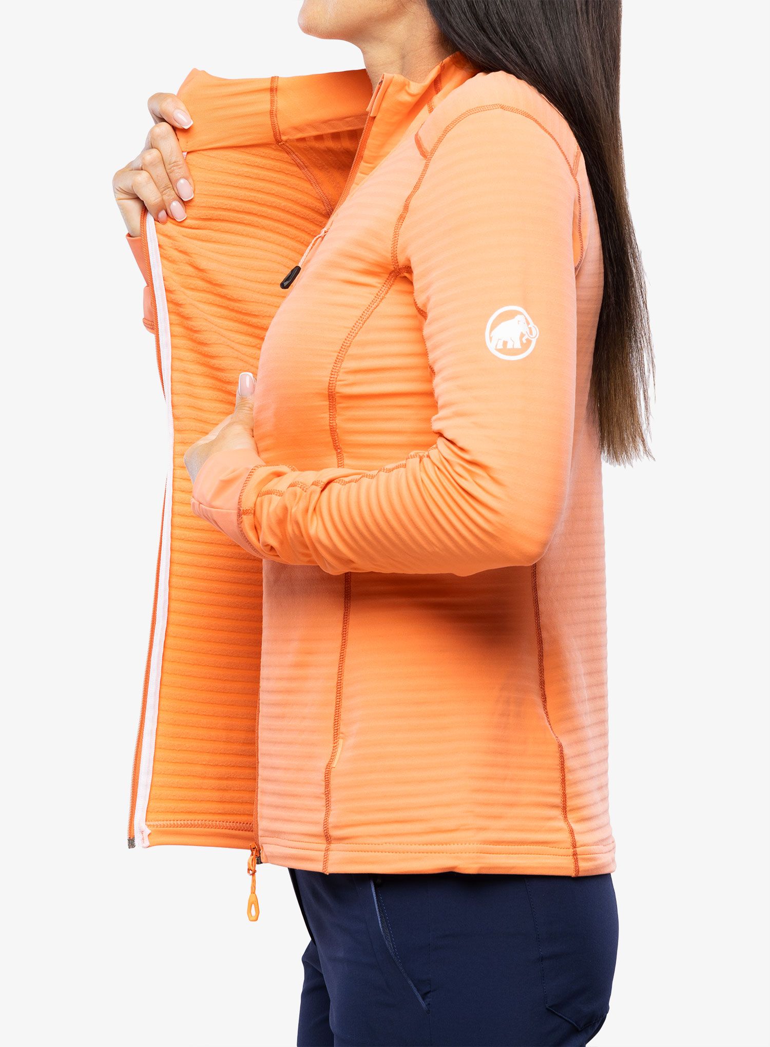 Ženska jopica z zadrgo Mammut Taiss Light ML Jacket - salmon/terracotta