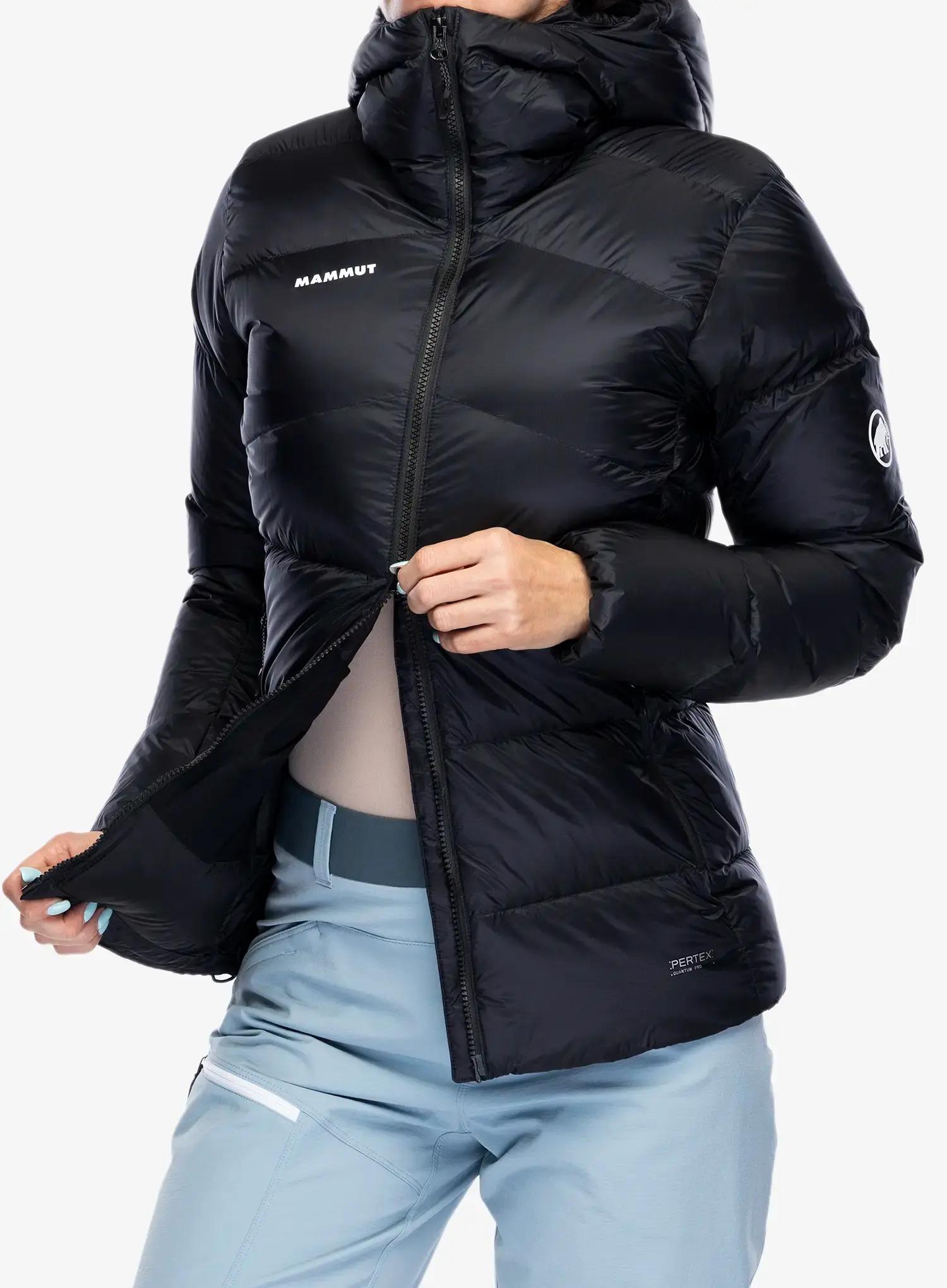 Ženska puhovka Mammut Taiss Pro IN Hooded Jacket - black