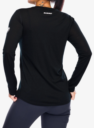 Ženska jopica Mammut Tree Wool FL Longsleeve - black/black