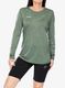 Ženska jopica Mammut Tree Wool FL Longsleeve - drk jade melange