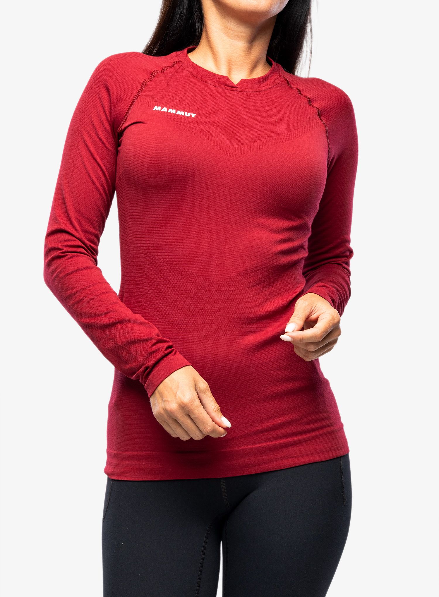 Ženska termo flis jopa Mammut Trift Longsleeve - blood red