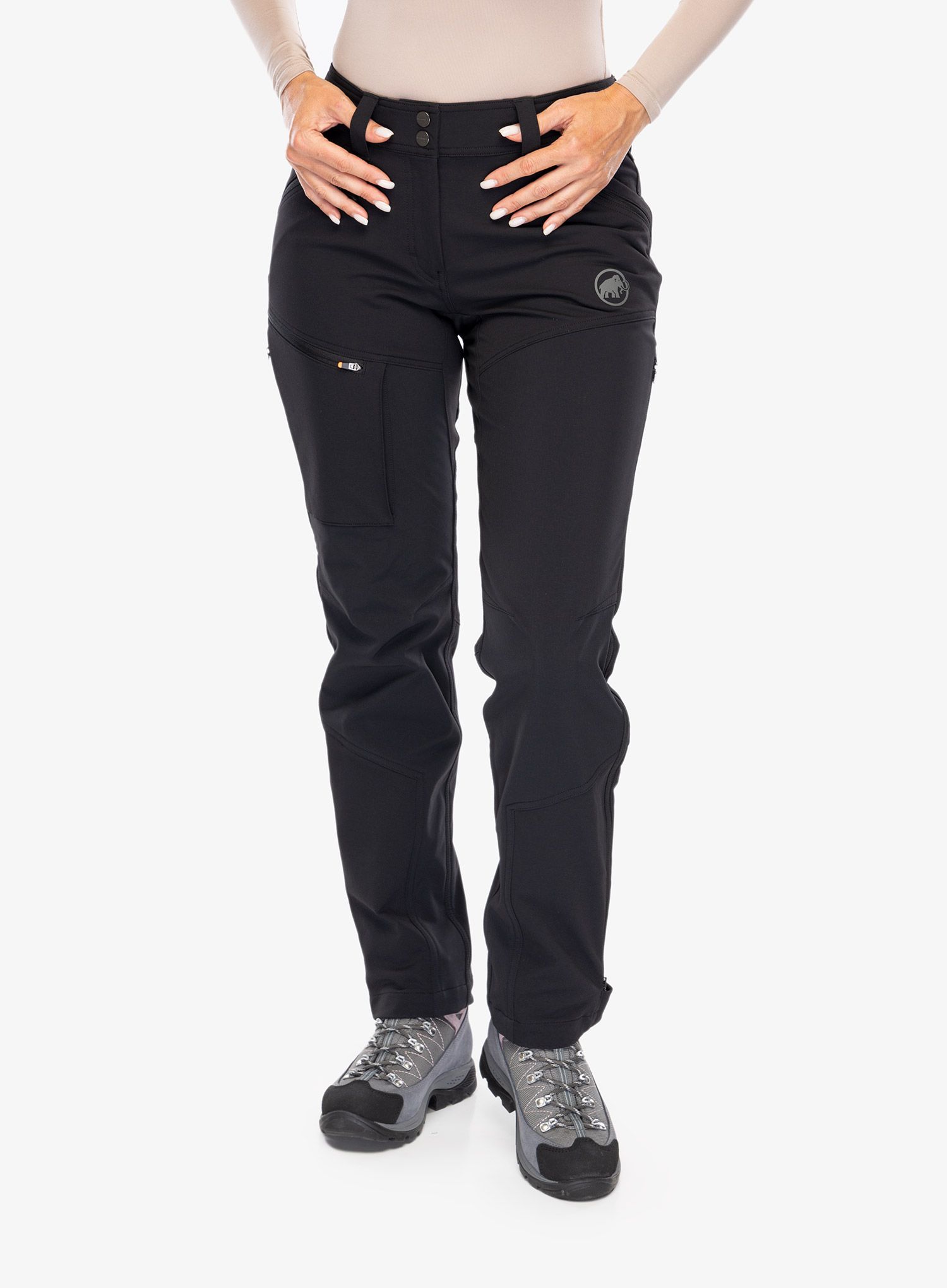 Ženske softshell hlače Mammut Zinal Guide SO Hybrid Pants - black