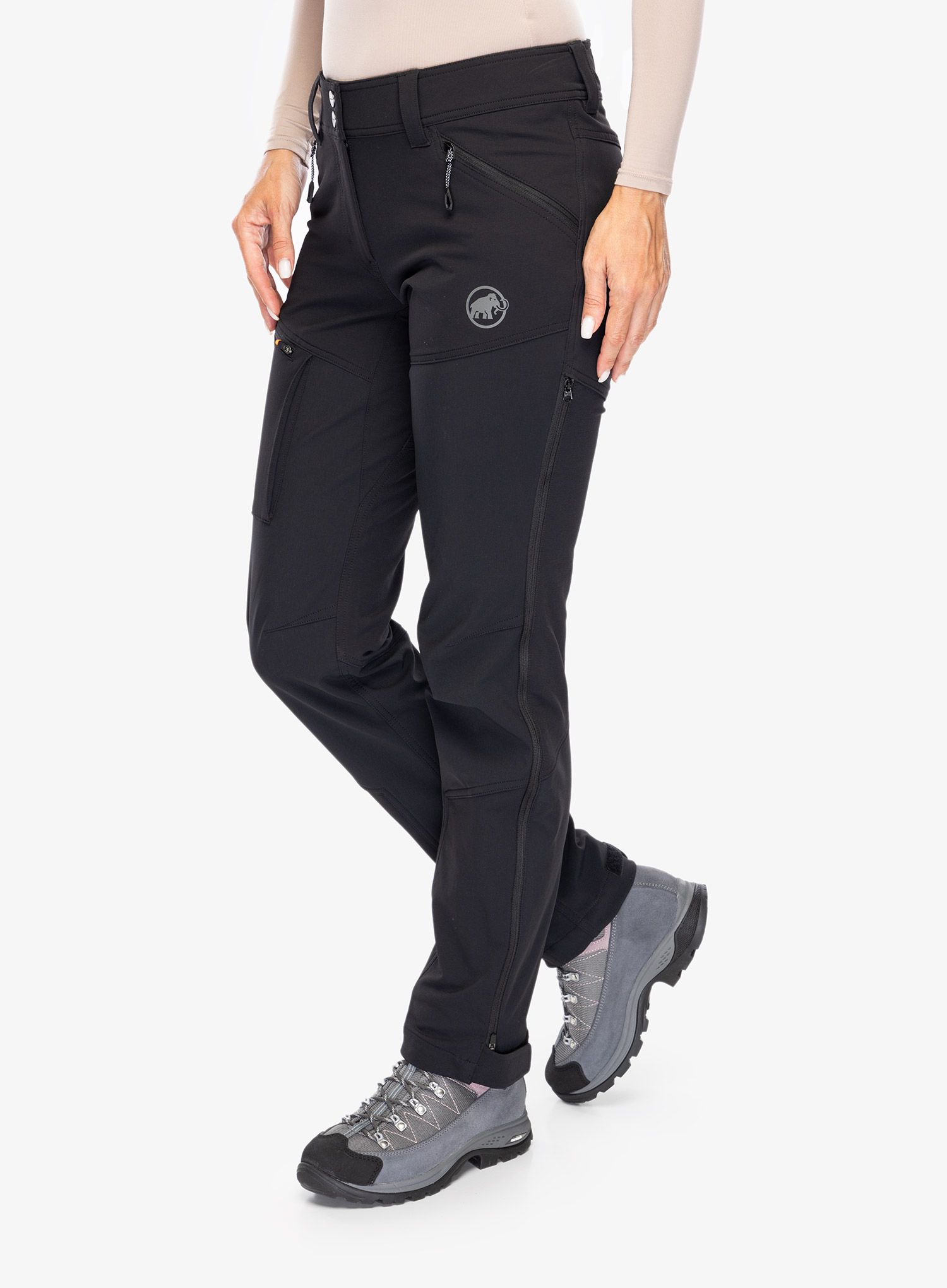 Ženske softshell hlače Mammut Zinal Guide SO Hybrid Pants - black