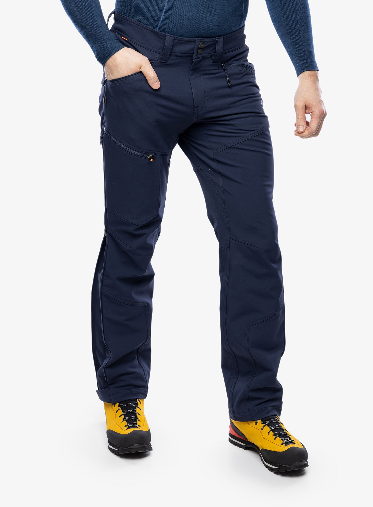 Moške softshell hlače Mammut Zinal Guide SO Hybrid Pants - marine