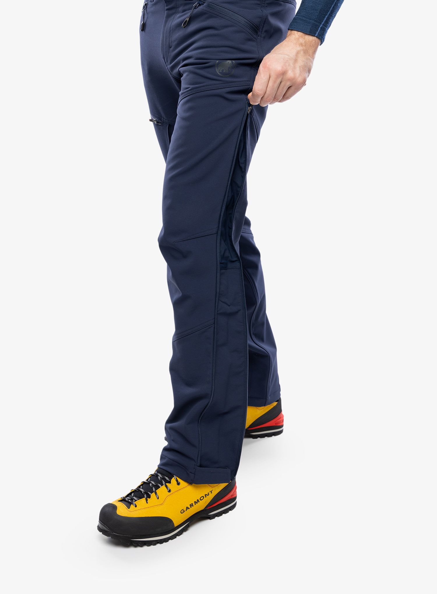 Moške softshell hlače Mammut Zinal Guide SO Hybrid Pants - marine
